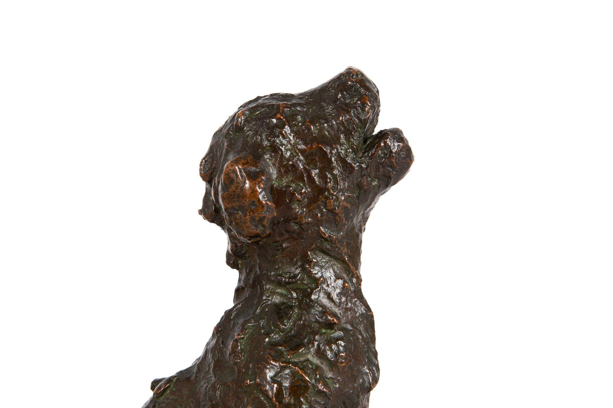 Rare paire de serre-livres Terriers en sculpture en bronze par Edith Baretto Parsons en vente 4