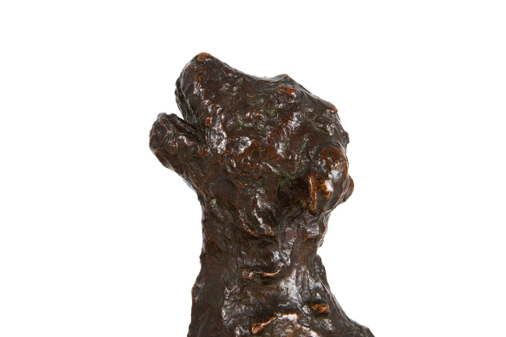 Rare paire de serre-livres Terriers en sculpture en bronze par Edith Baretto Parsons en vente 8