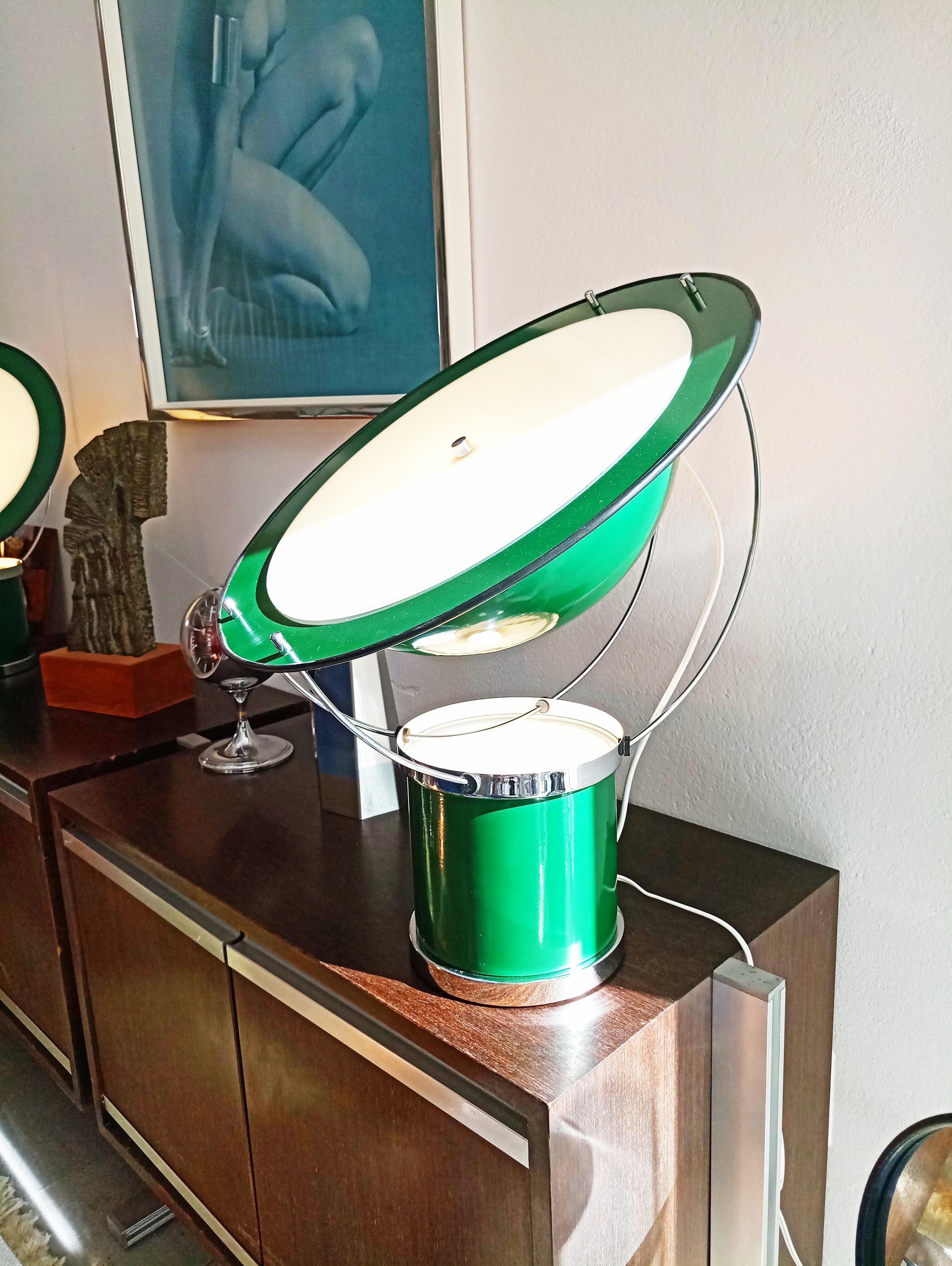 Rare Pair of the First Estiluz Table Lamp, Spain, 1970s In Excellent Condition For Sale In L'Escala, ES