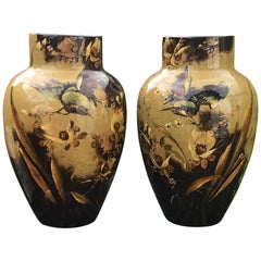 Rare Pair of Thomas Forestor Aesthetic Movement Vases, circa 1880