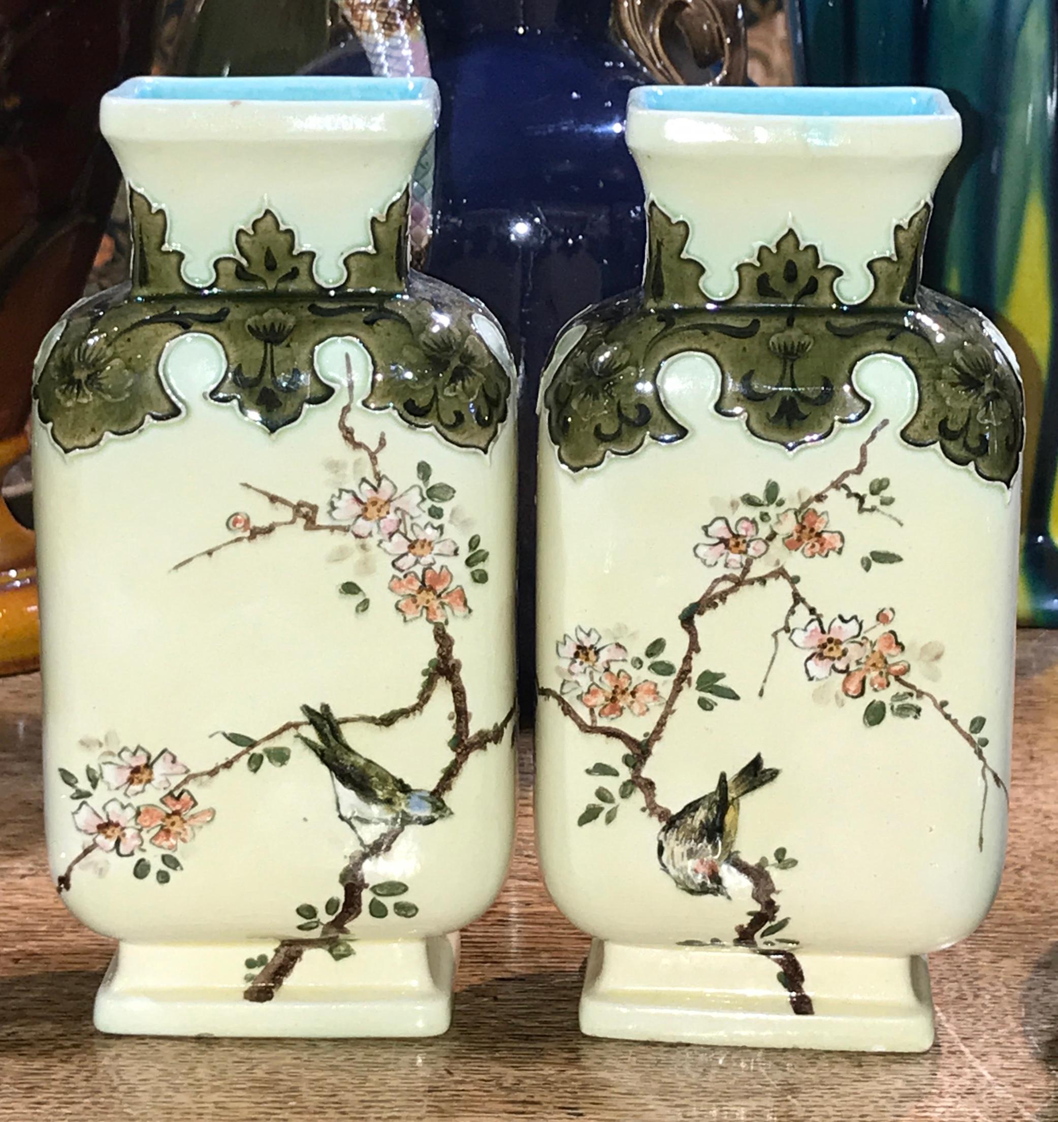 Rare Pair of Thomas Sargent Aesthetic Movement Vases c..1880