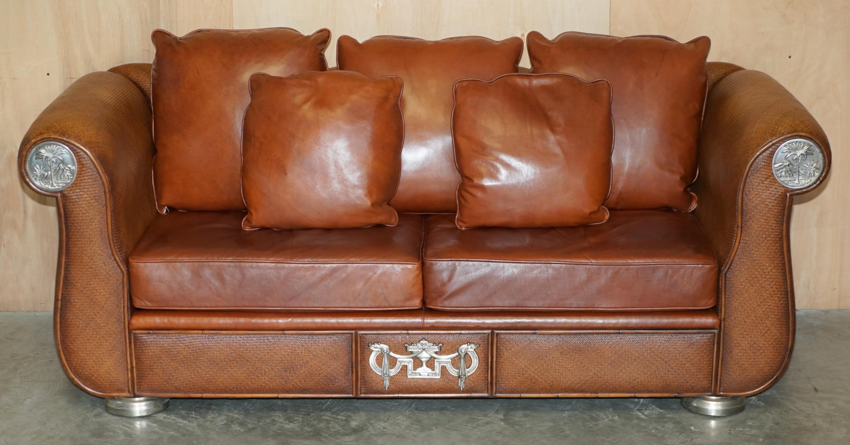 thomasville leather sectional