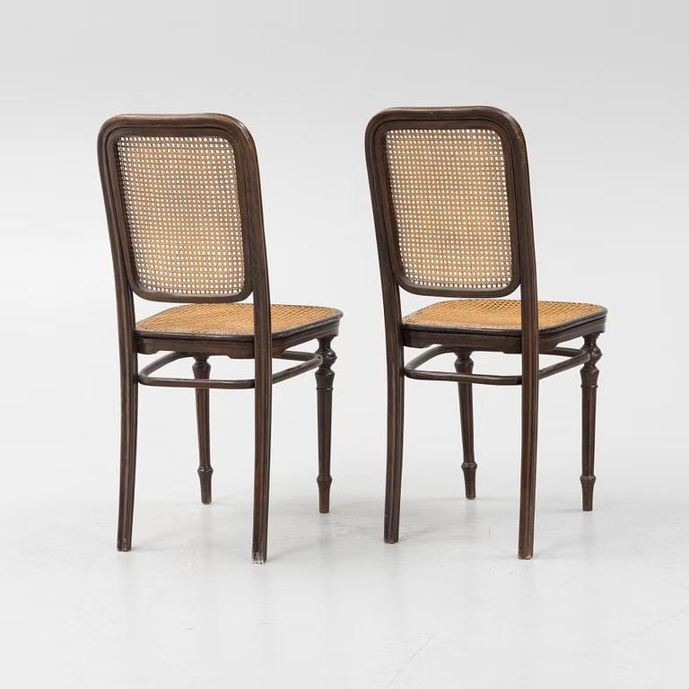 Swedish Rare Pair of Thonet Rattan Chairs, Made in 1890, Stable and Good Condition For Sale