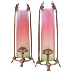 Rare Pair of Vases by Loetz in Metal Mount, circa 1903