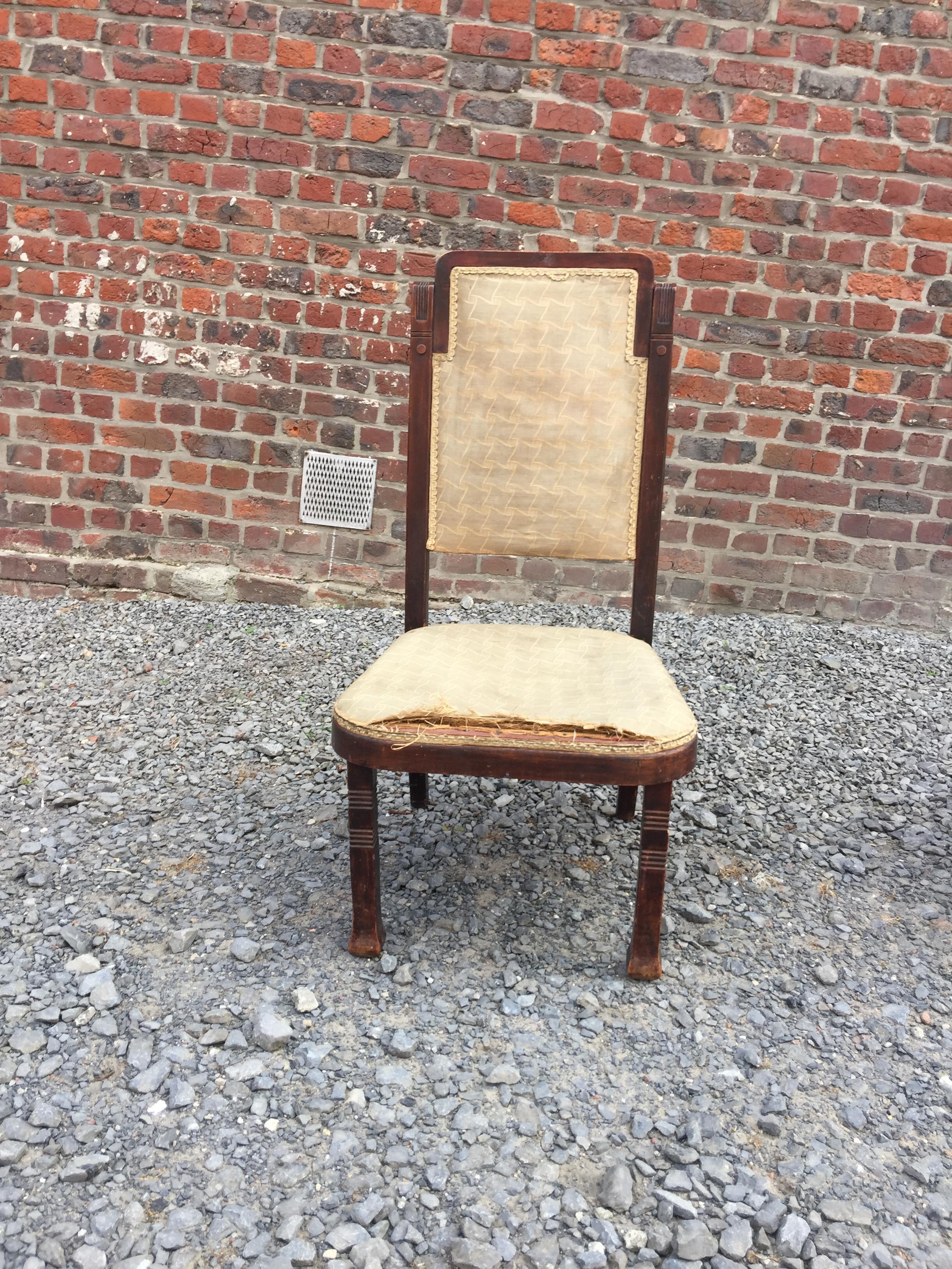 Rare Pair of Vienna Secession Chairs, circa 1880 In Fair Condition For Sale In Mouscron, WHT