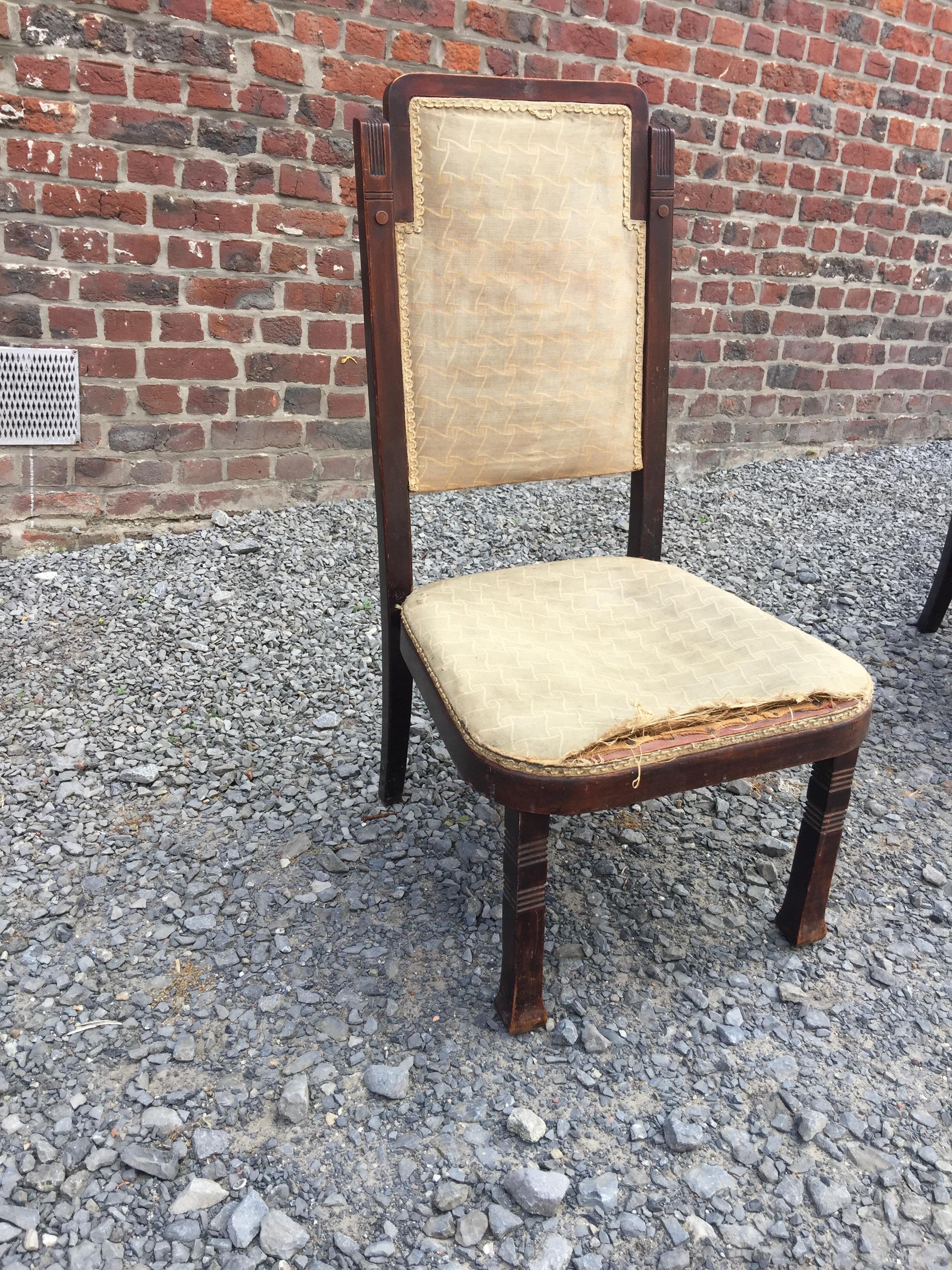 Beech Rare Pair of Vienna Secession Chairs, circa 1880 For Sale