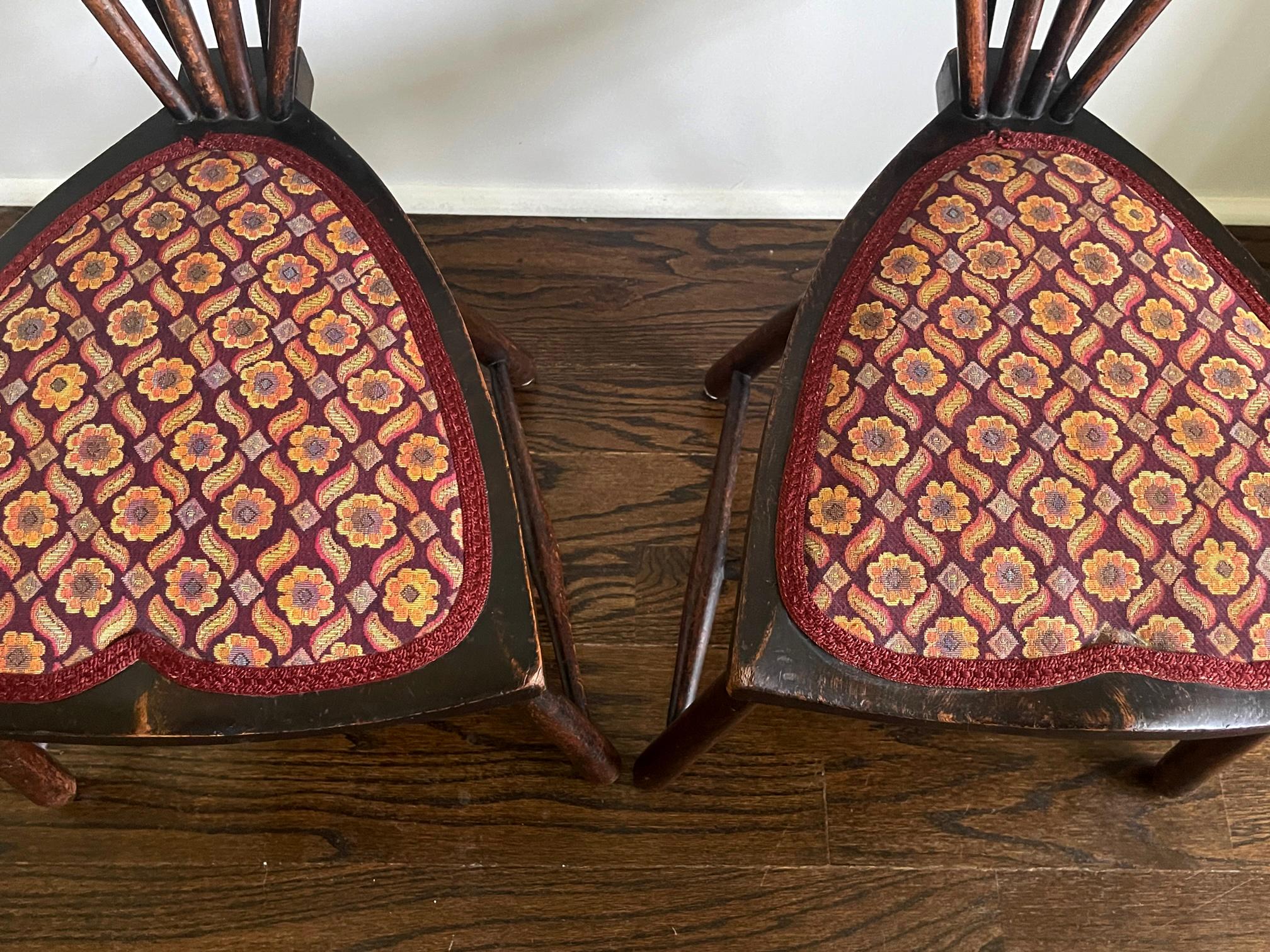 Paire rare de chaises modernes de la Sécession viennoise d'Adolf Loos en vente 8