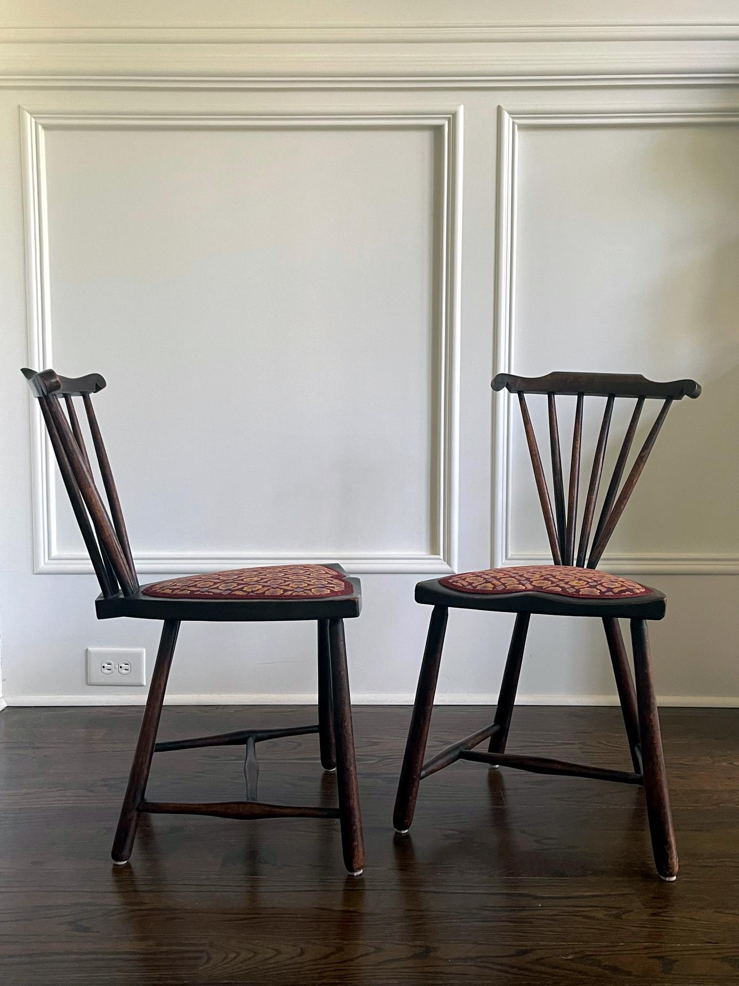 Austrian Rare Pair of Vienna Secession Modern Chairs by Adolf Loos For Sale