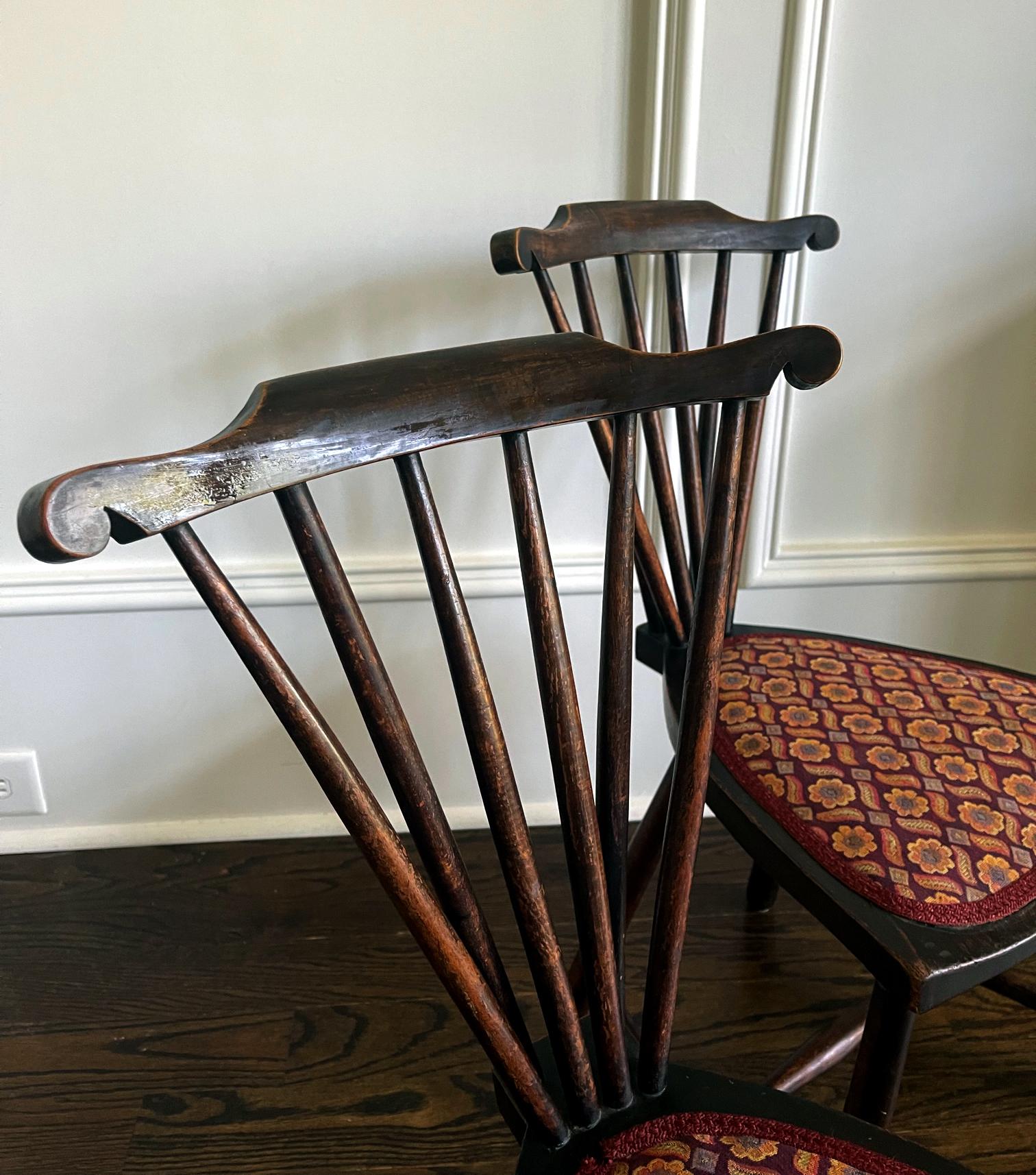 Paire rare de chaises modernes de la Sécession viennoise d'Adolf Loos en vente 1