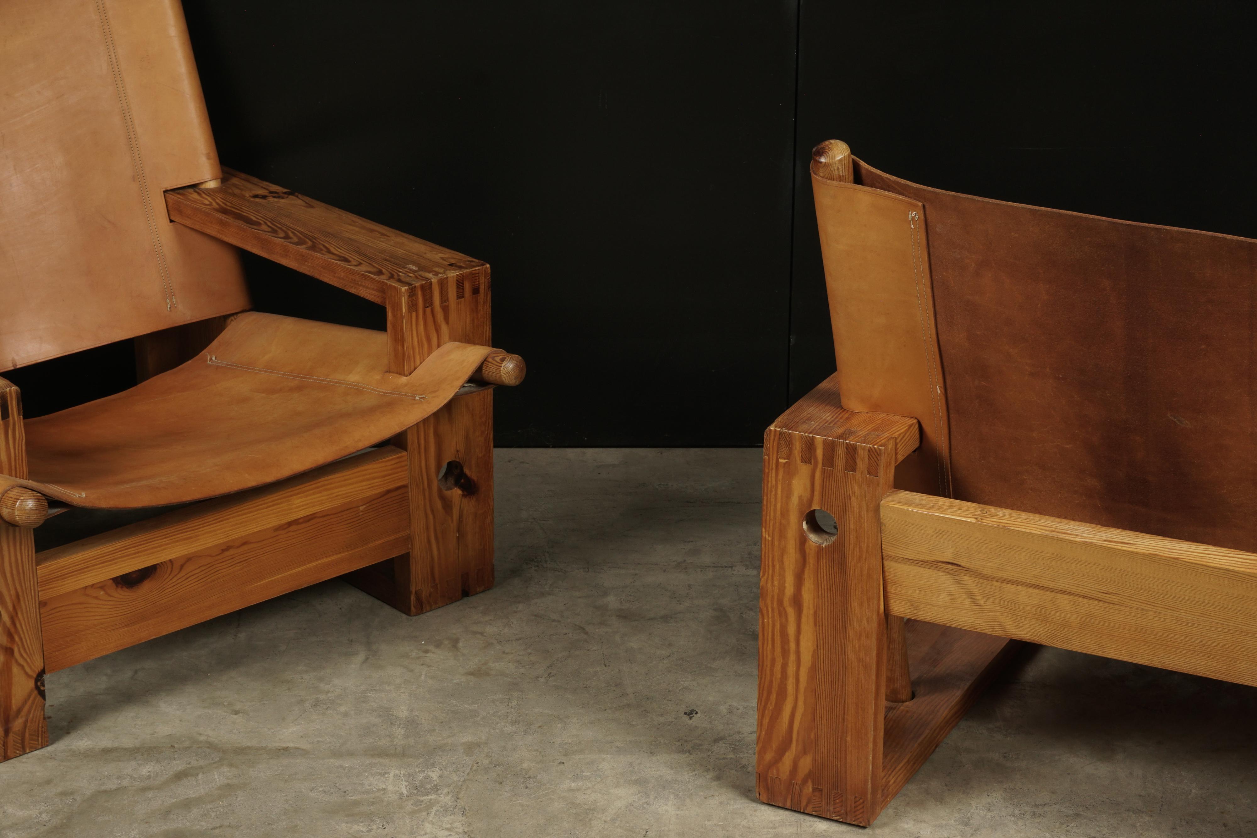 Late 20th Century Rare Pair of Vintage Dutch Easy Chairs Designed by Ate Van Apeldoorn, 1970s
