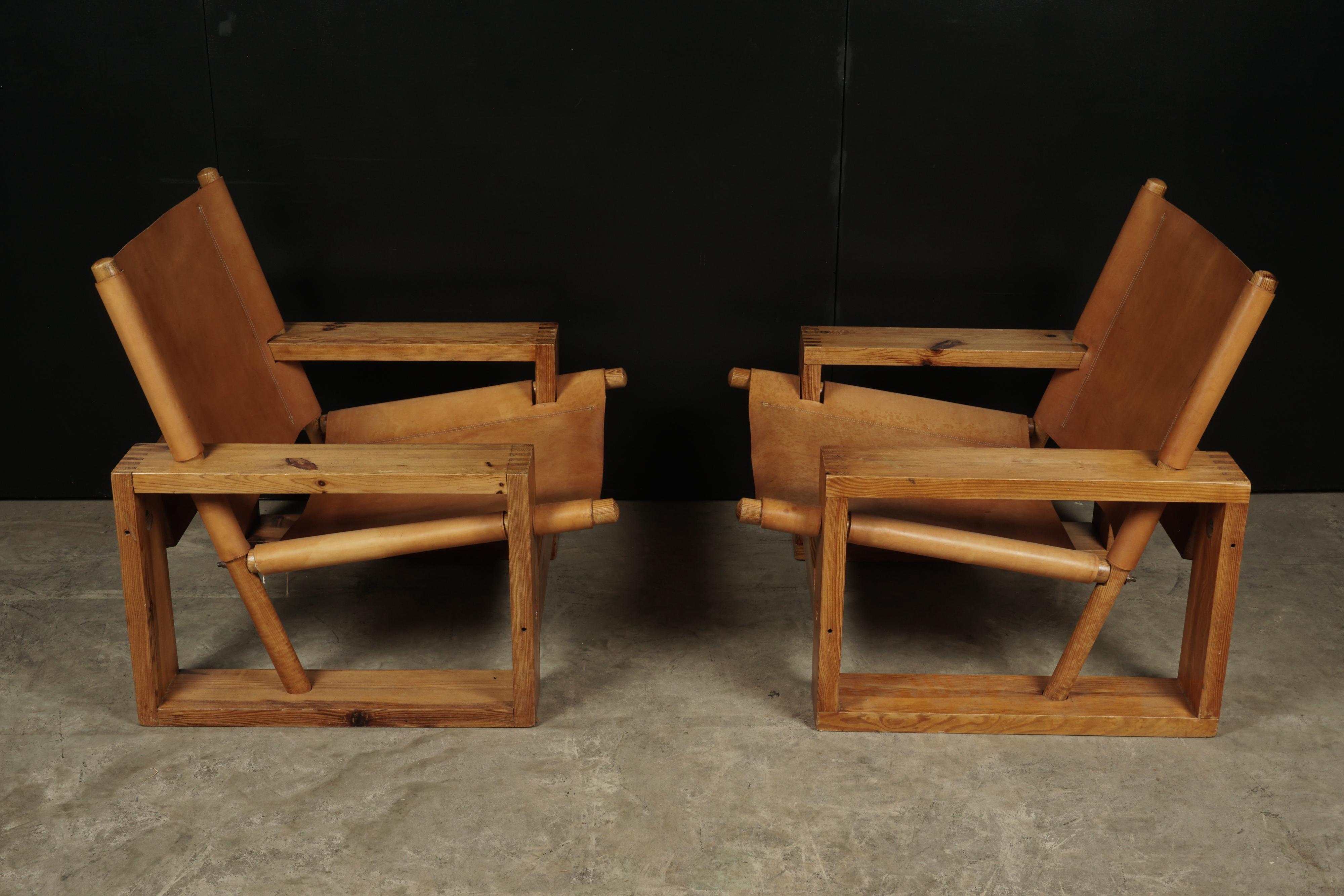Rare Pair of Vintage Dutch Easy Chairs Designed by Ate Van Apeldoorn, 1970s 2