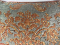 Rare Pair of Vintage Quilted Fortuny Textile Pillows