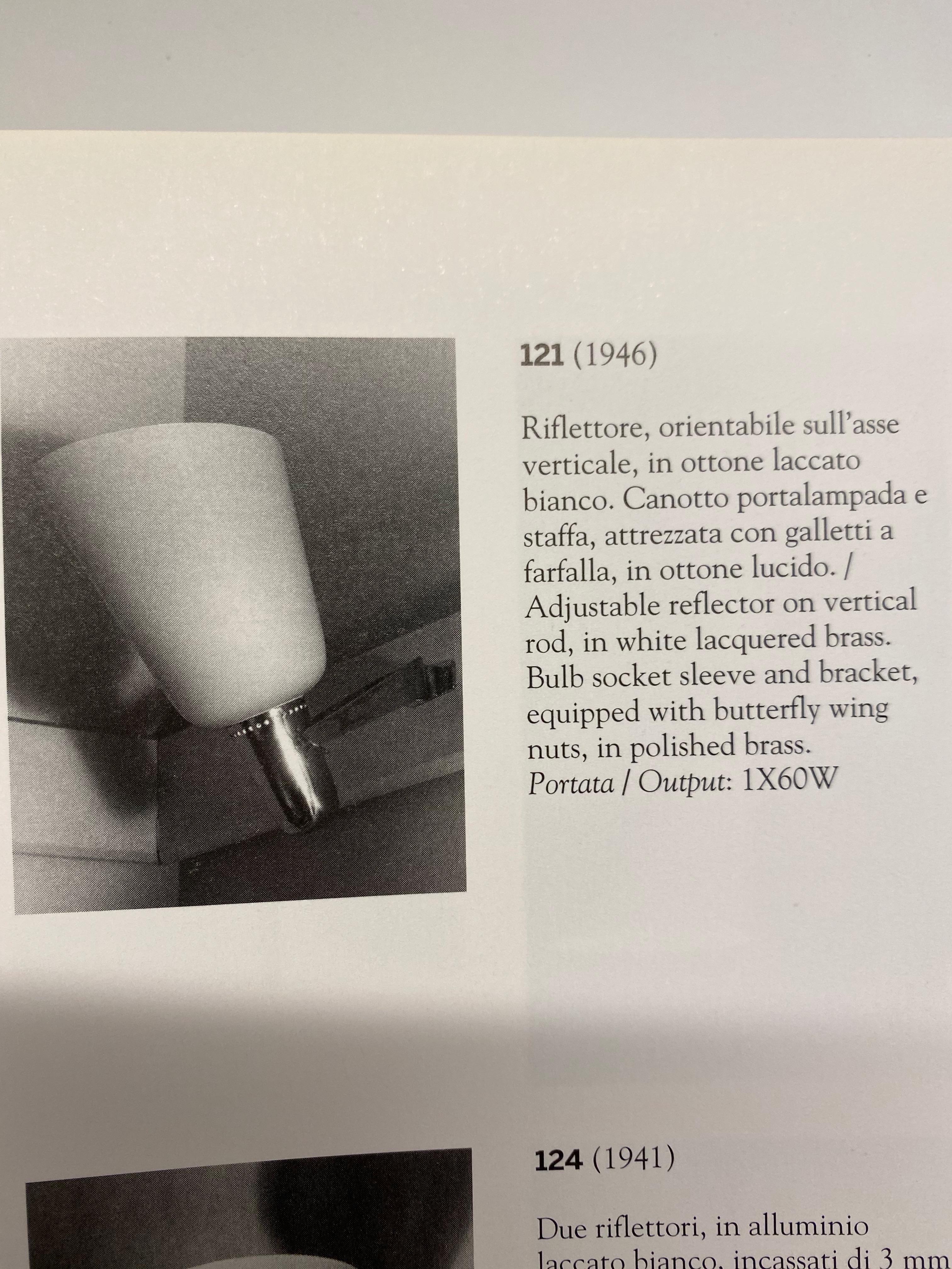 Raro par de apliques de pared, Model No. 121 Gino Sarfatti en venta 4