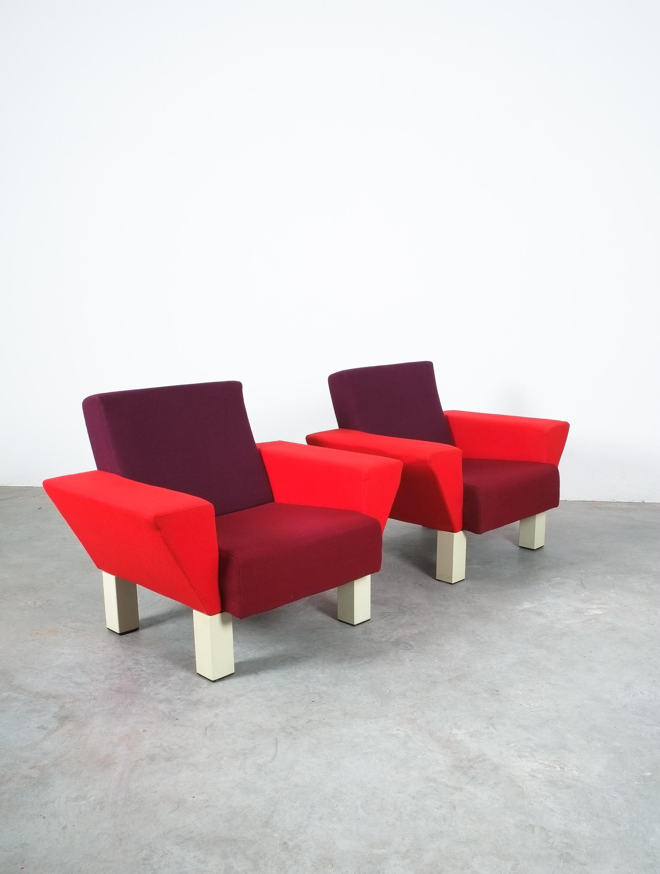 Westside Armchairs by Ettore Sottsass for Knoll, 1983 Post Modern Original For Sale 1