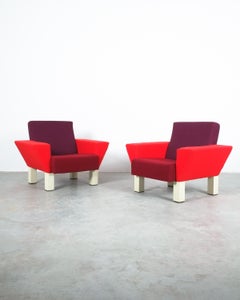 Westside Armchairs by Ettore Sottsass for Knoll, 1983 Post Modern Original