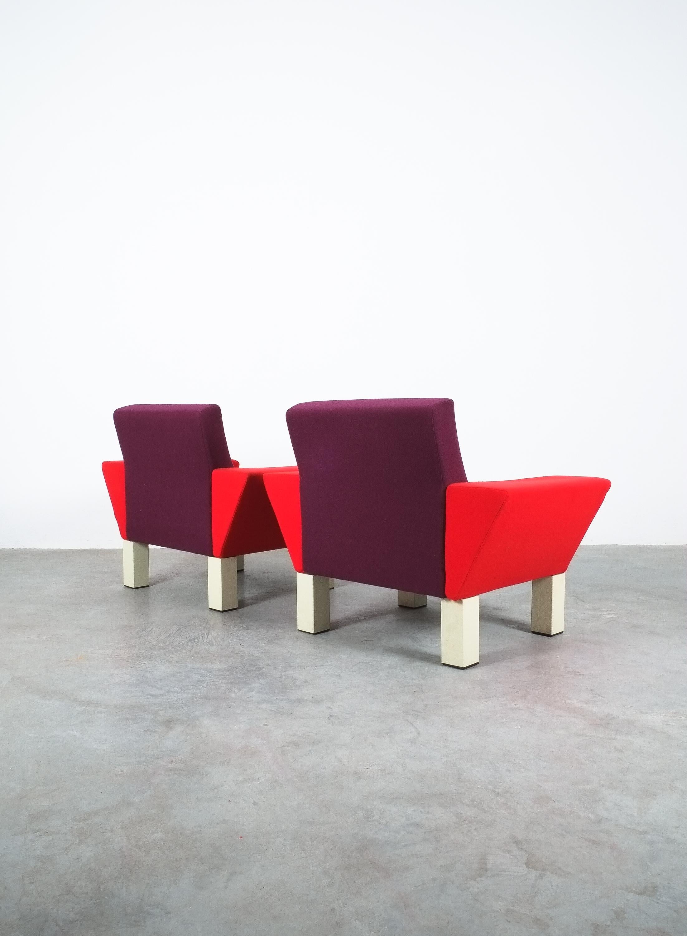 Post-Modern Westside Armchairs by Ettore Sottsass for Knoll, 1983 Post Modern Original For Sale