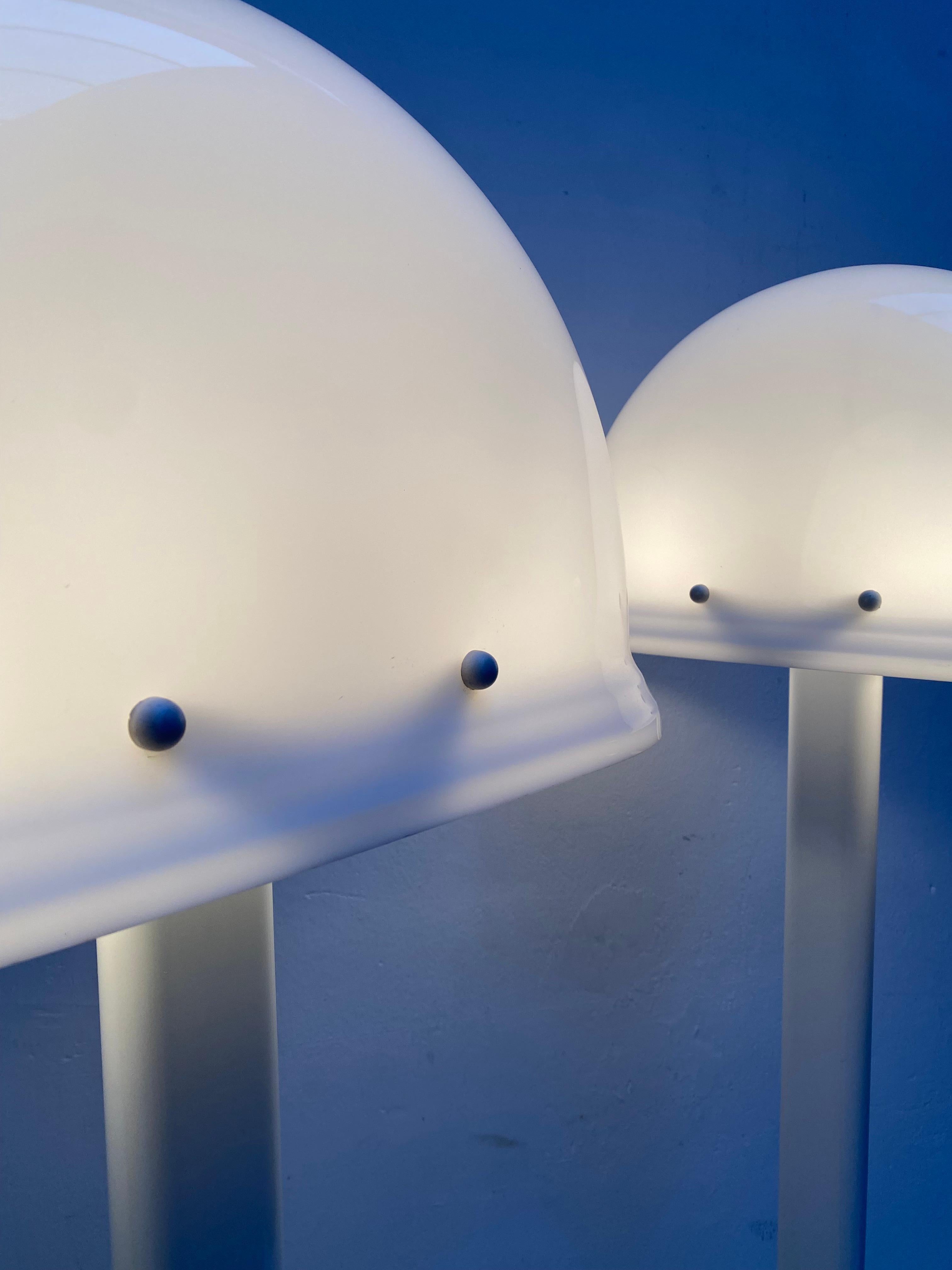 Seltenes Paar weißer Rodolfo Bonetto-Stehlampen aus dem Space Age-Zeitalter für iGuzzini, Italien, 1970 im Angebot 4