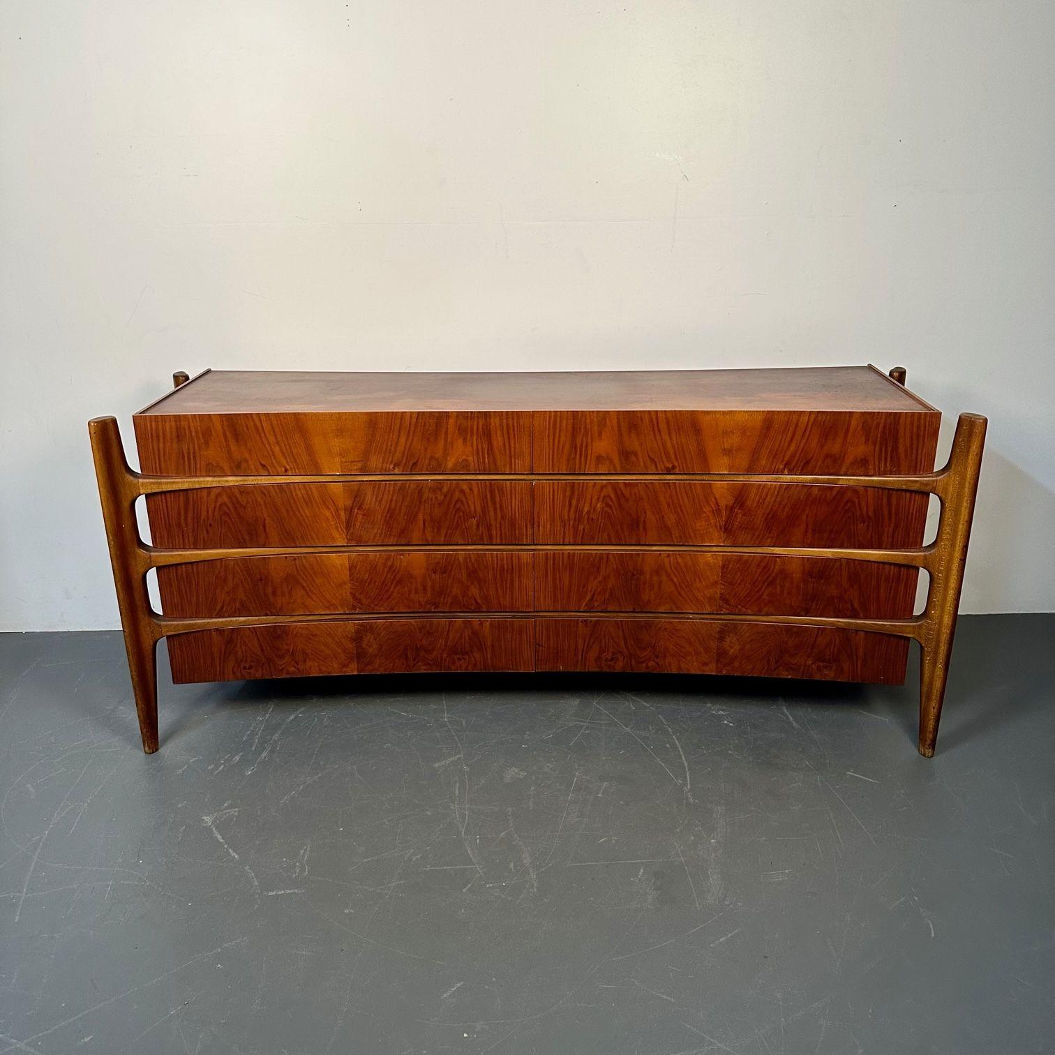 William Hinn, Swedish Mid-Century Modern, Sculptural Exoskeleton Dressers, 1960s In Good Condition For Sale In Stamford, CT