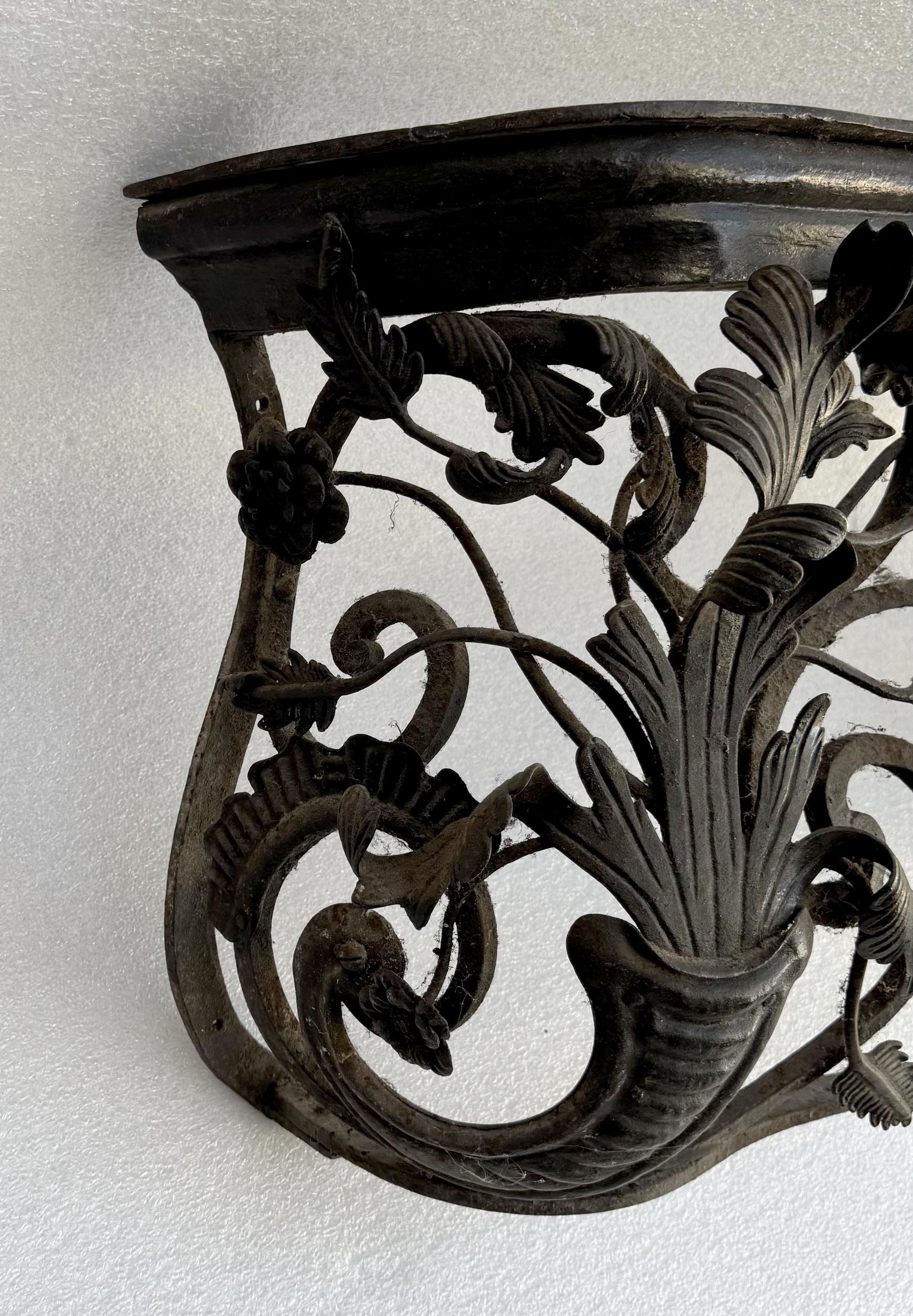 Mid-19th Century Rare pair of window-railings in wrought-iron, France, circa 1850 For Sale