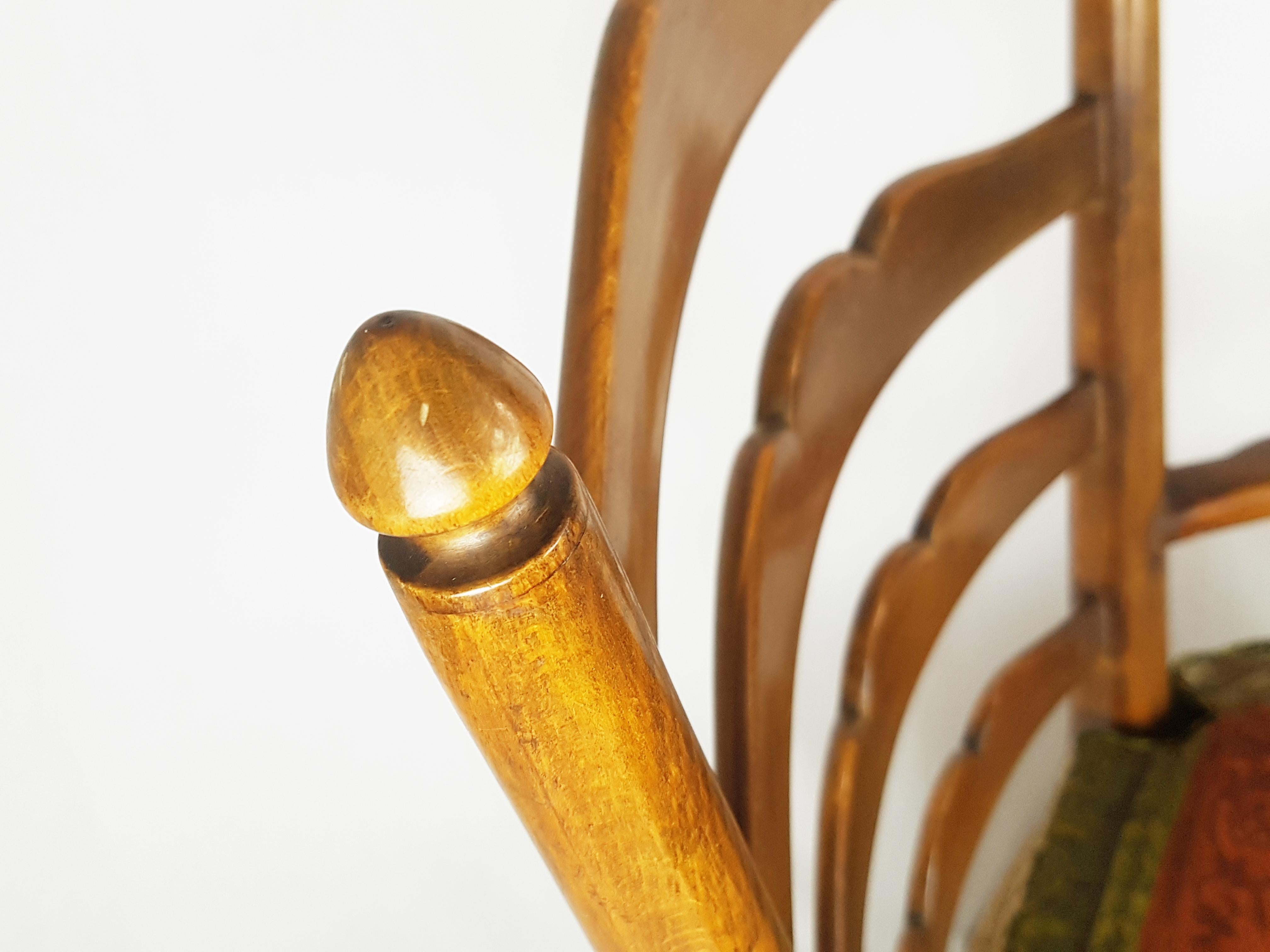 Rara coppia di poltrone in Wood e corda del 1949 di Ico Parisi in vendita 3