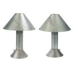 Rare Pair Of Zinc Table Lamps Ron Rezek
