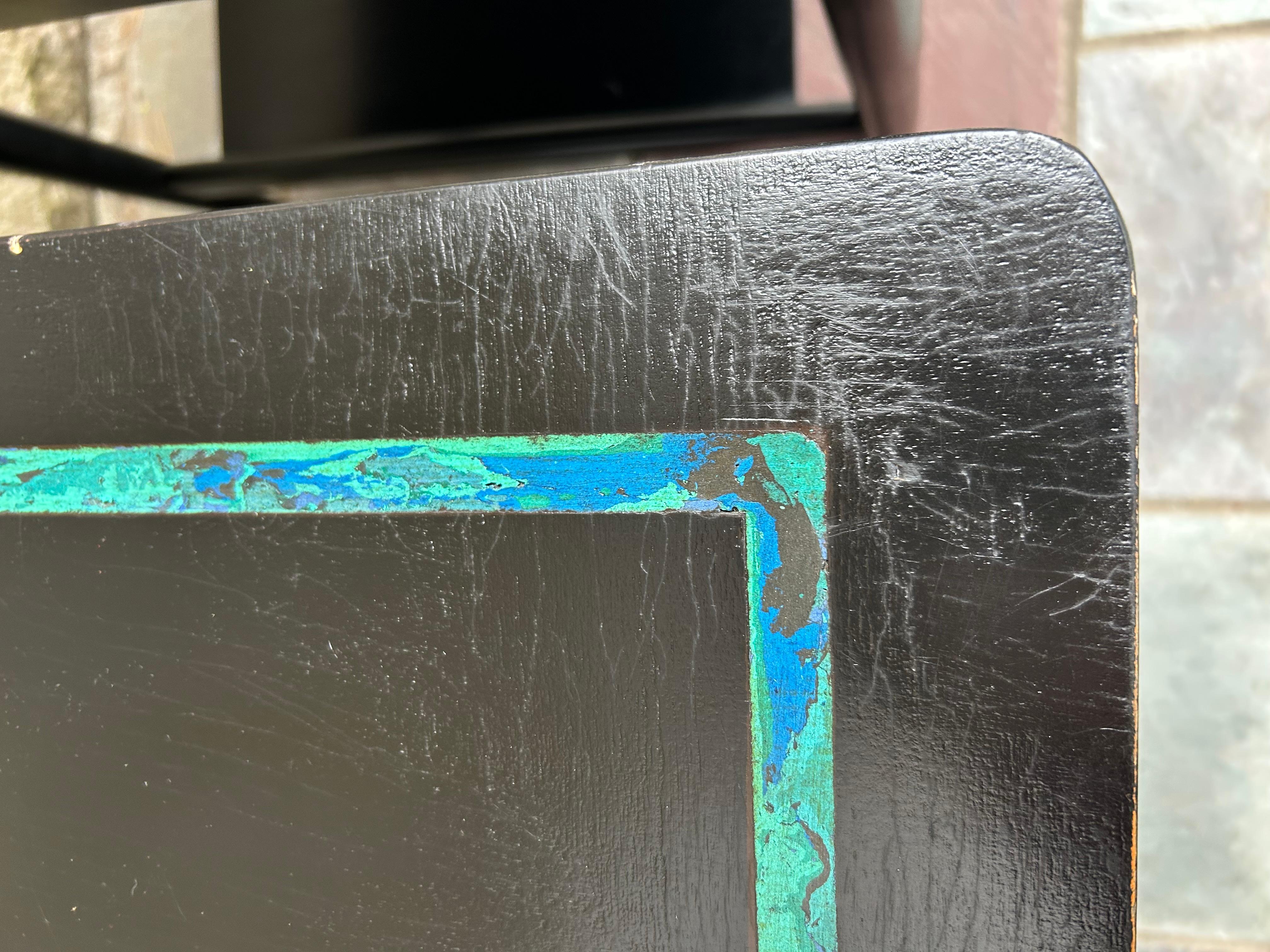 Rare Paire de tables d'appoint Pepe Mendoza Stone Inlay Mid Century Modern en vente 2