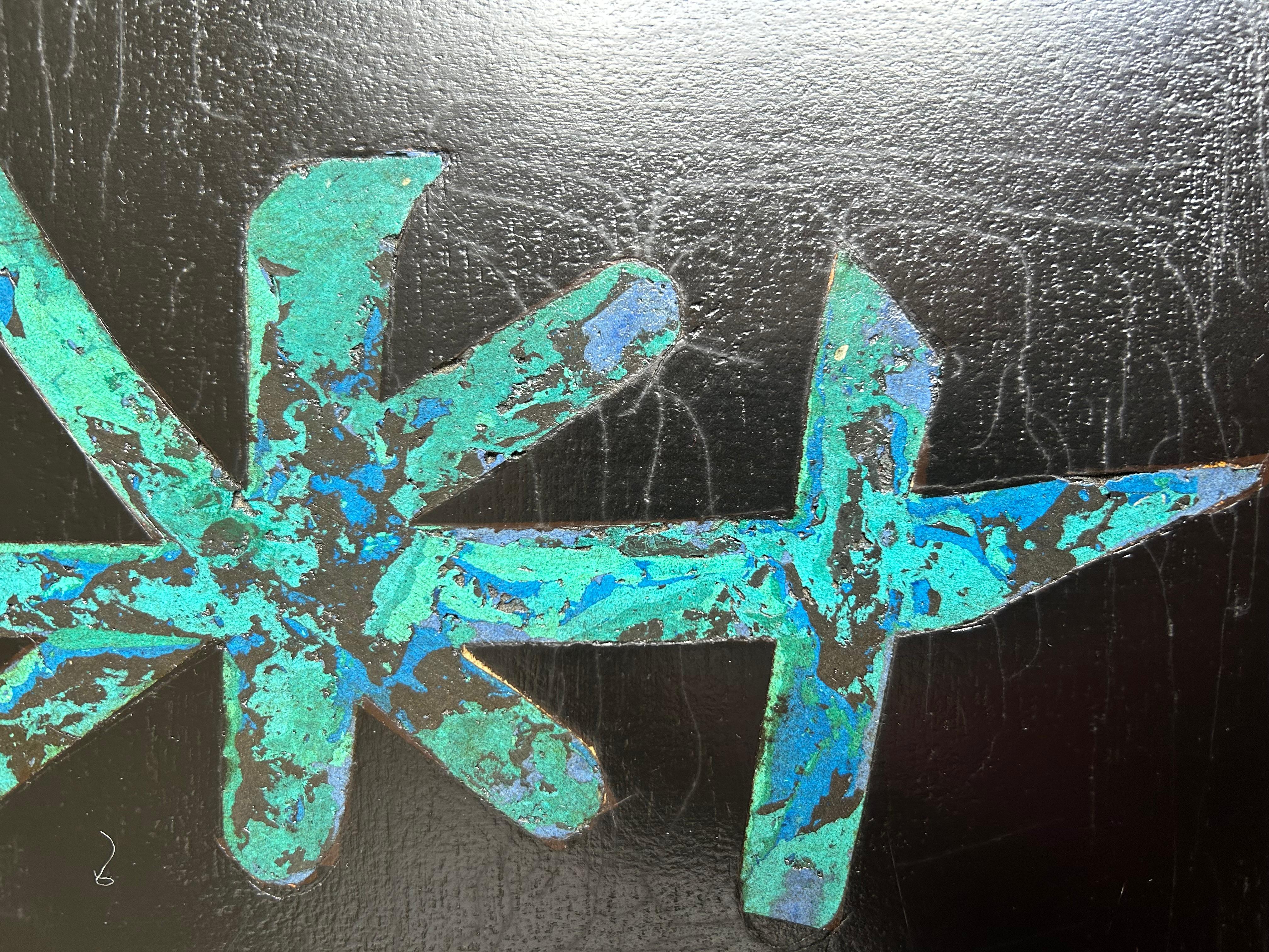 Rare Paire de tables d'appoint Pepe Mendoza Stone Inlay Mid Century Modern en vente 3