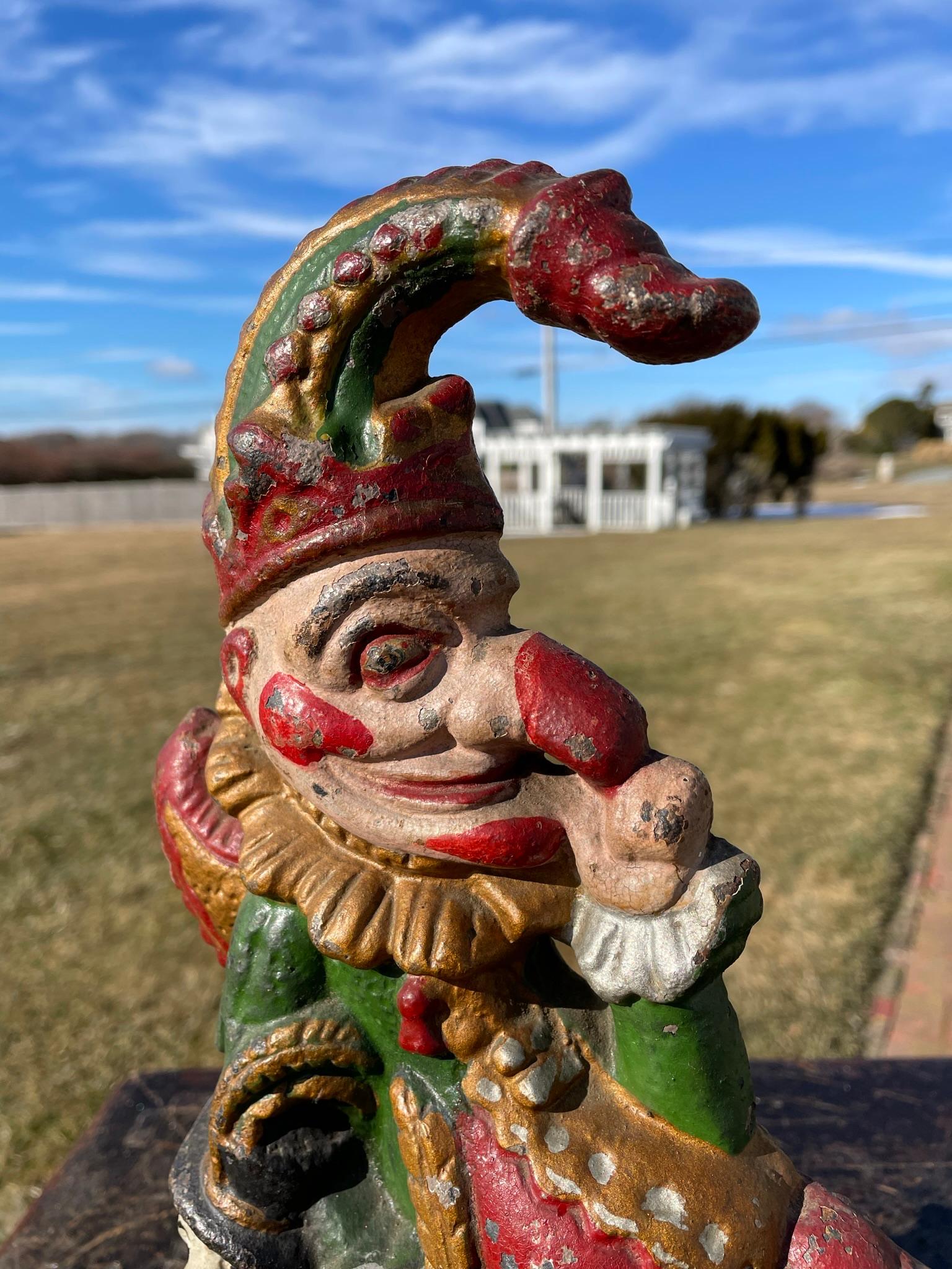 Rare Pair Punch & Judy Antique Sculptures In Good Condition In South Burlington, VT