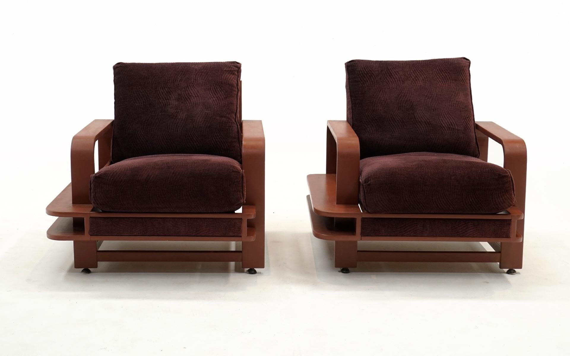 Mid-Century Modern Paire rare de fauteuils de salon Russel Wright pour Conant Ball, 1935.   en vente