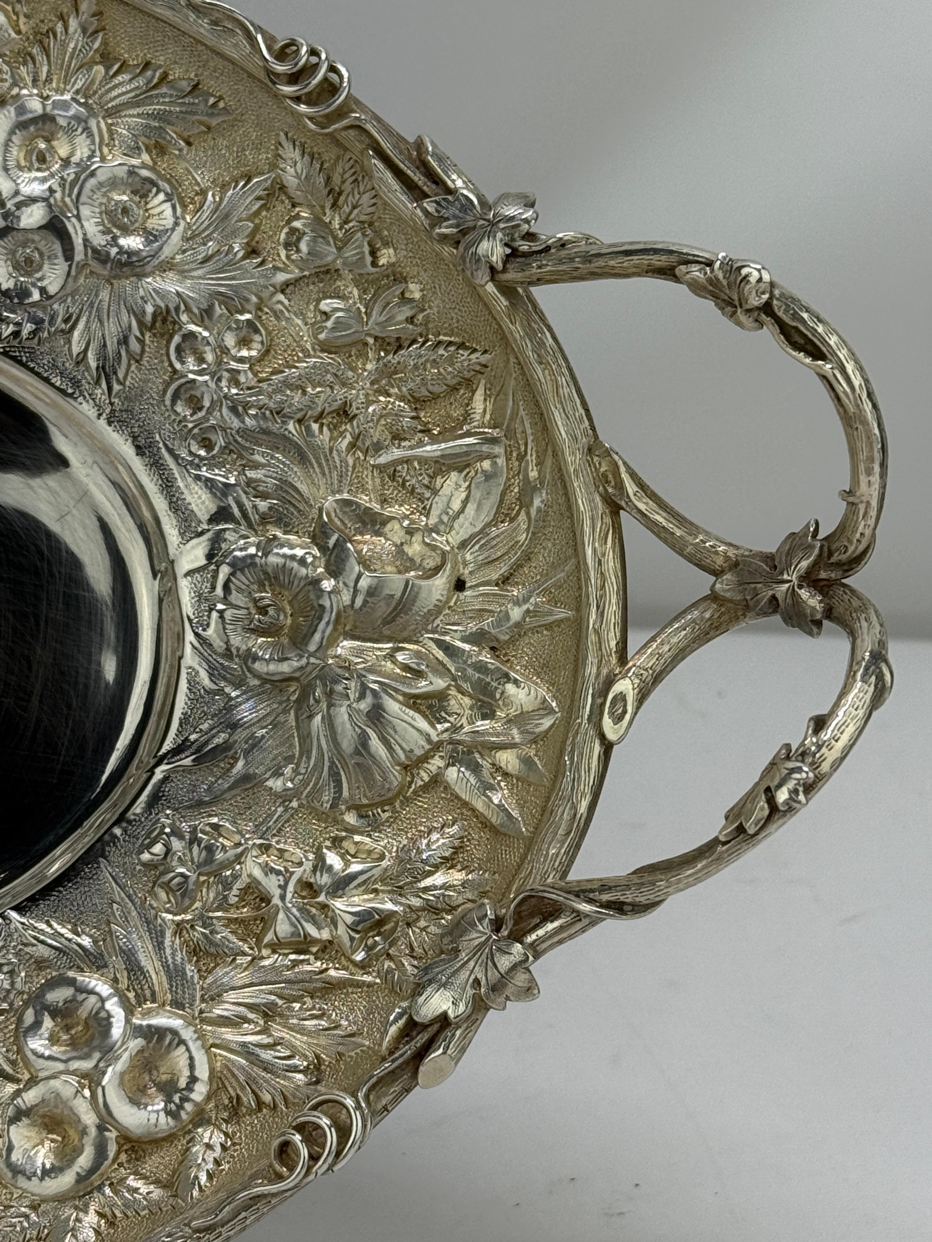 PAR RARO, S. Kirk & Sons Cestas de fruta de plata de ley con mango de vid y repoussé en venta 4