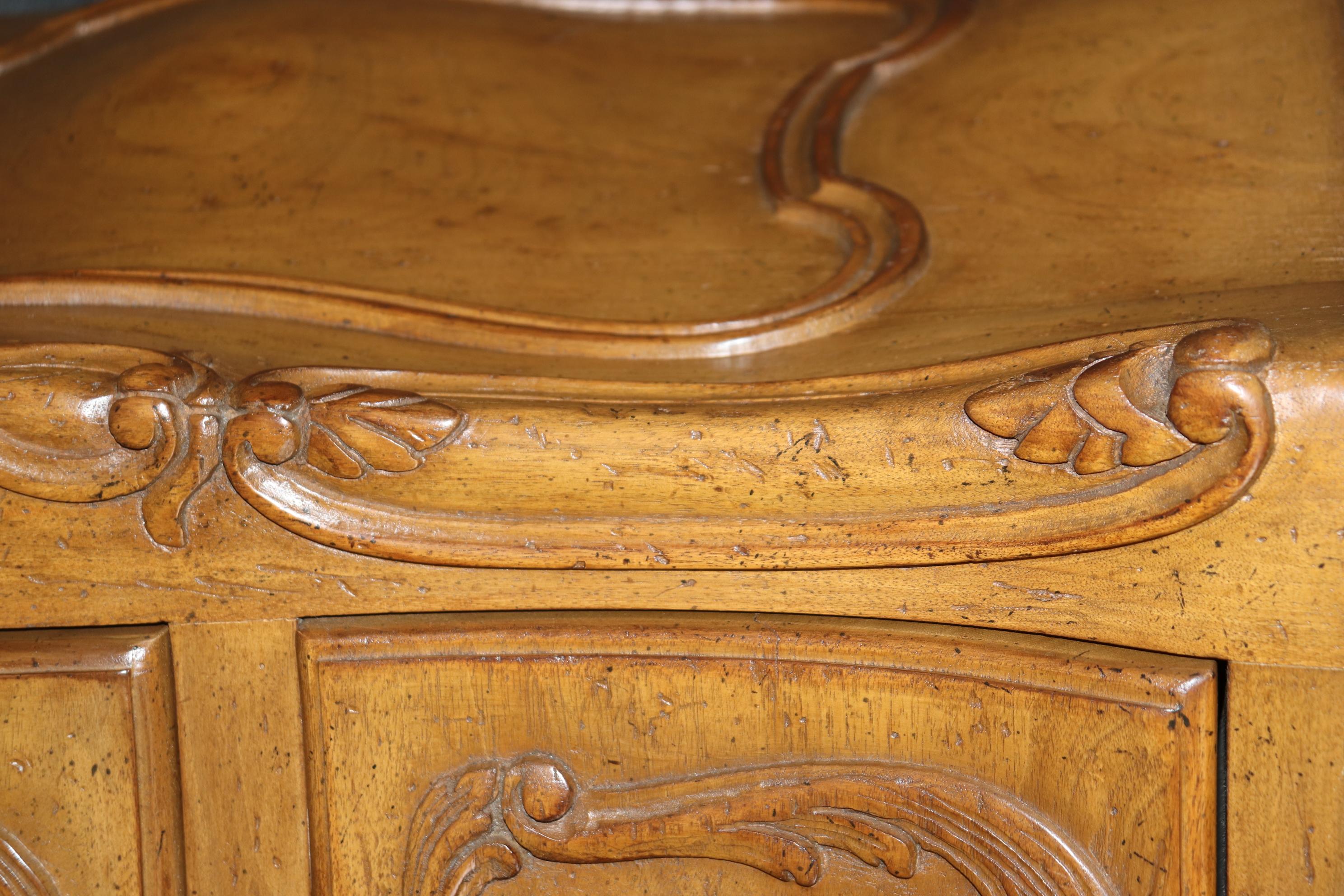 Rare Pair Signed Auffray & Co Walnut French Louis XV Style Commodes 7