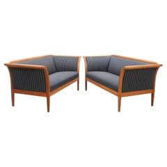 Rara coppia di divani svedesi in stile Biedermeier Couch Empire 20th C. 172cm 3-4 posti A.I.C.