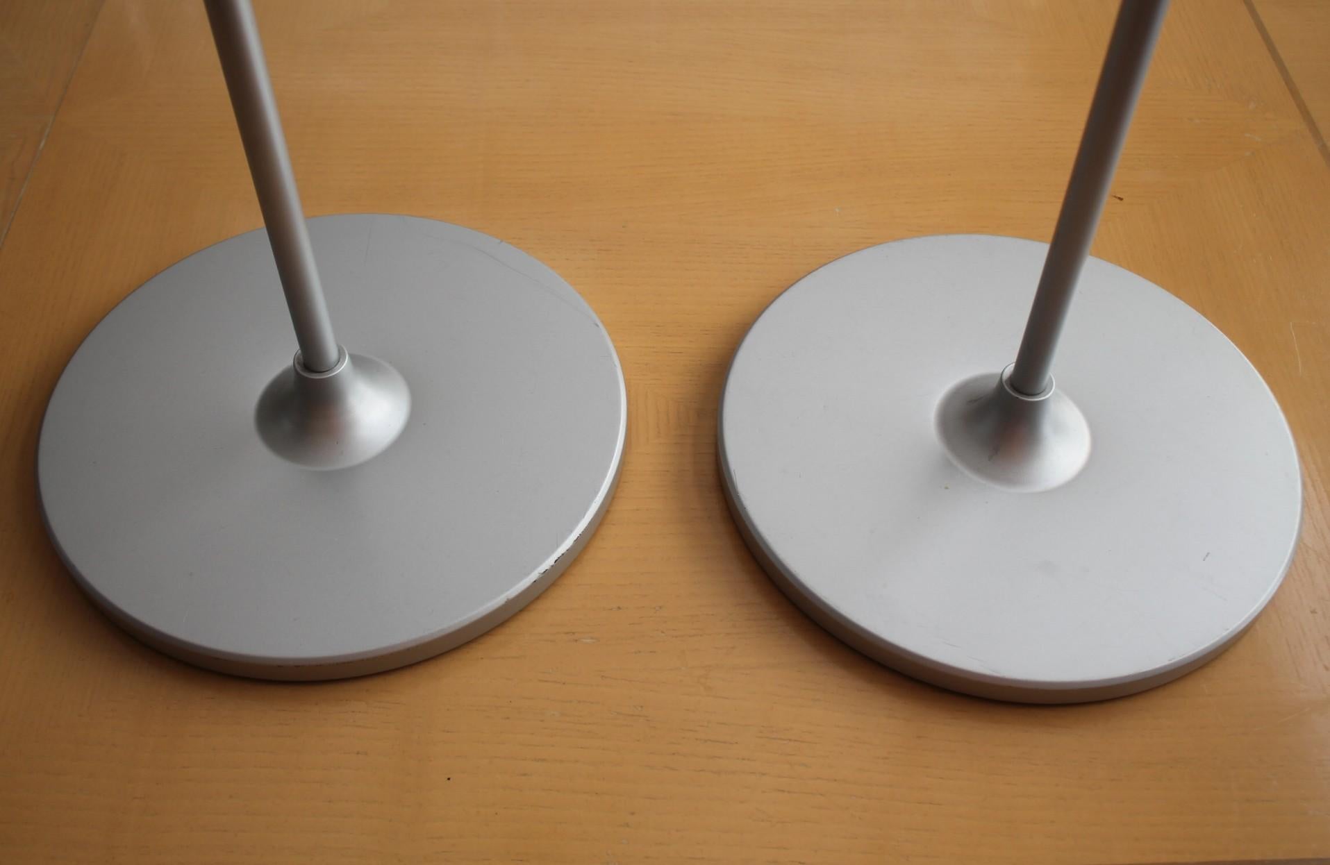 Svedese Coppia rara! Lampade da terra articolate svedesi Modern-Decor! Argento Danese in vendita