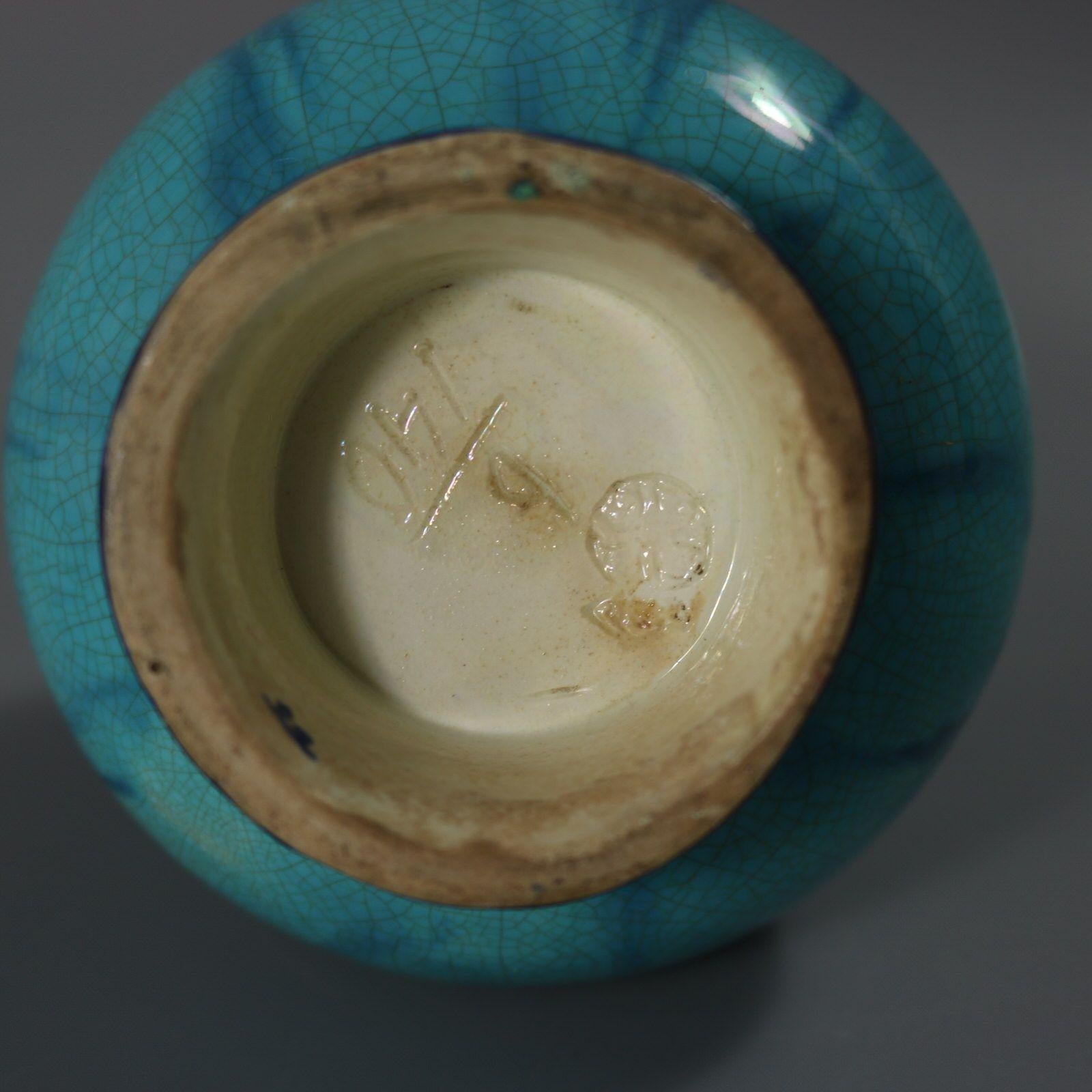 Rare Pair Worcester Majolica Dragon Vases For Sale 3