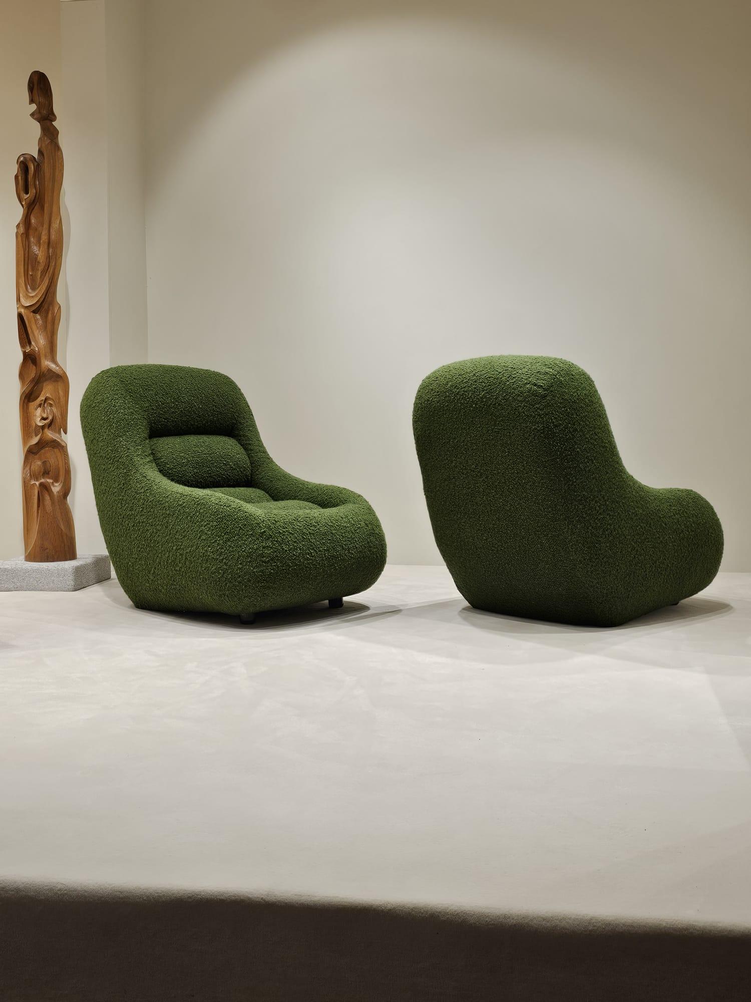 Rare paire de fauteuils et son pouf Formanova années 60 In Excellent Condition In SAINT-OUEN-SUR-SEINE, FR