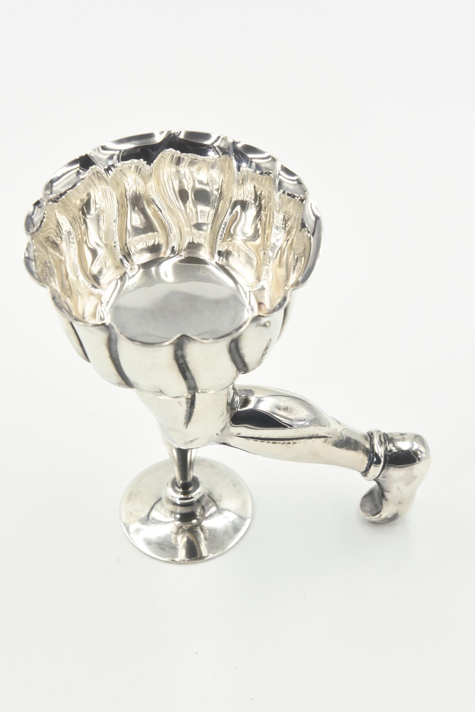 Rare Pampaloni Sterling Footed Figural Wine Cup from Bichierografia Collection 2