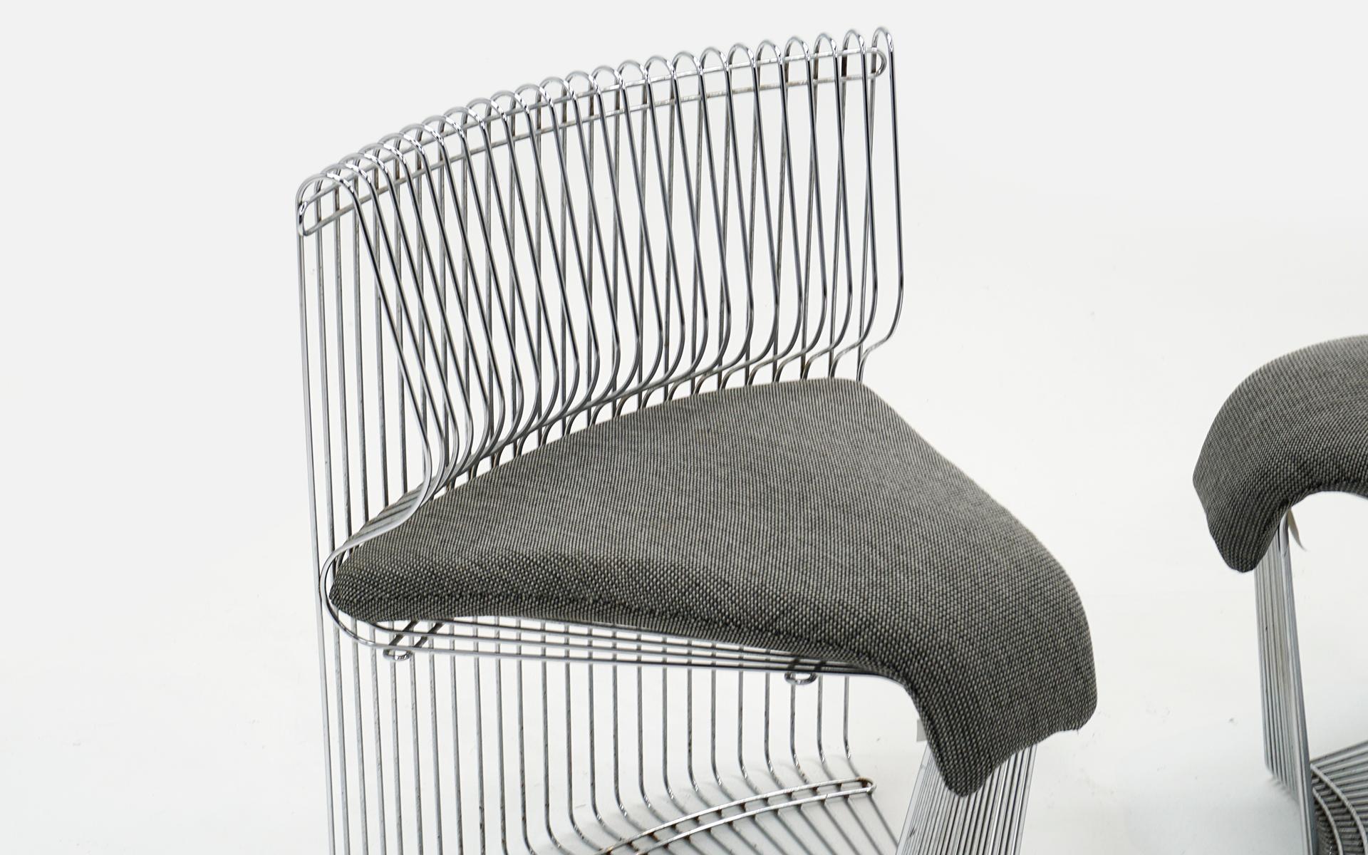 Rare ensemble de salle à manger Pantonova de Verner Panton 1971, chrome, table en verre, six chaises en vente 3