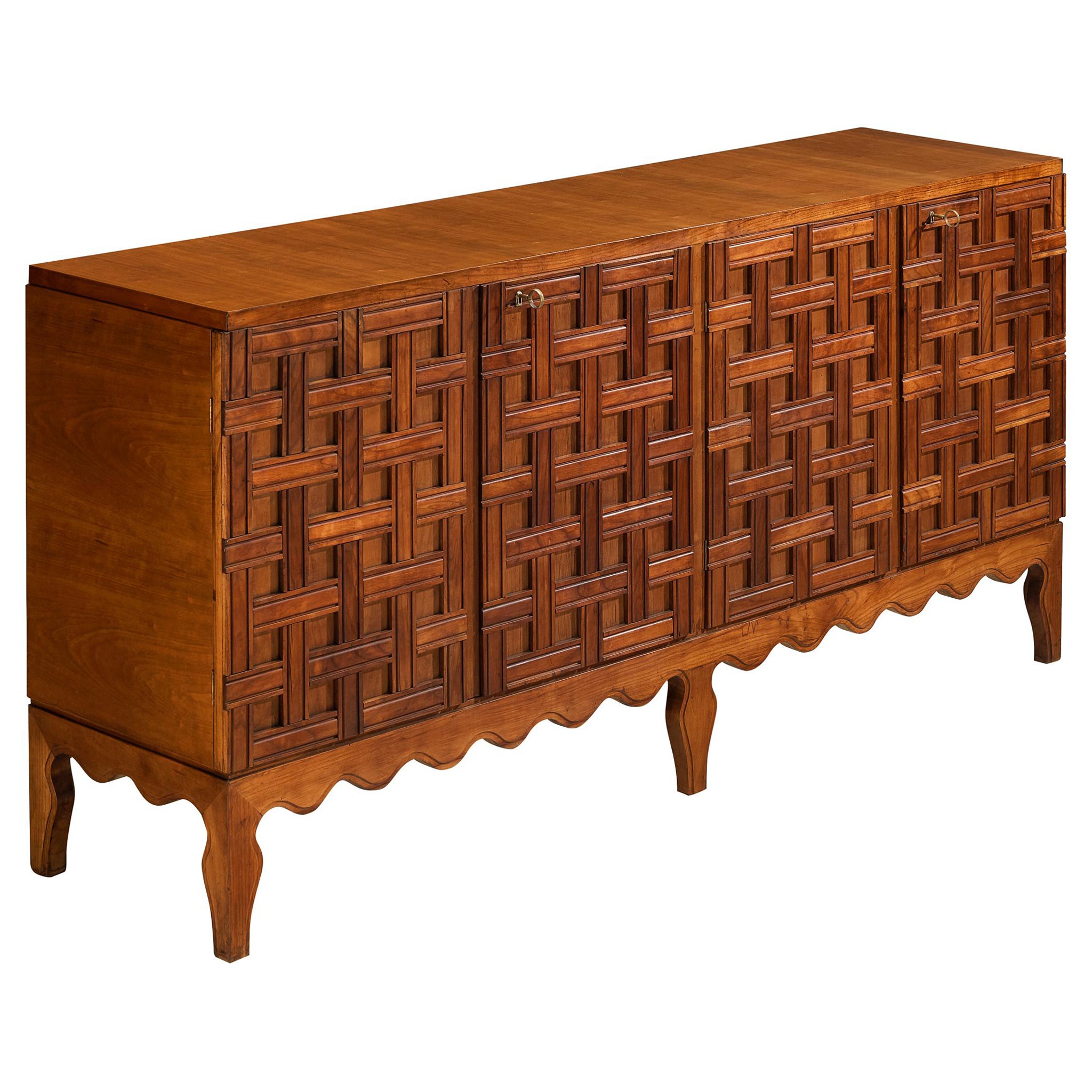 Seltenes Paolo Buffa Sideboard aus Kirsche im Angebot