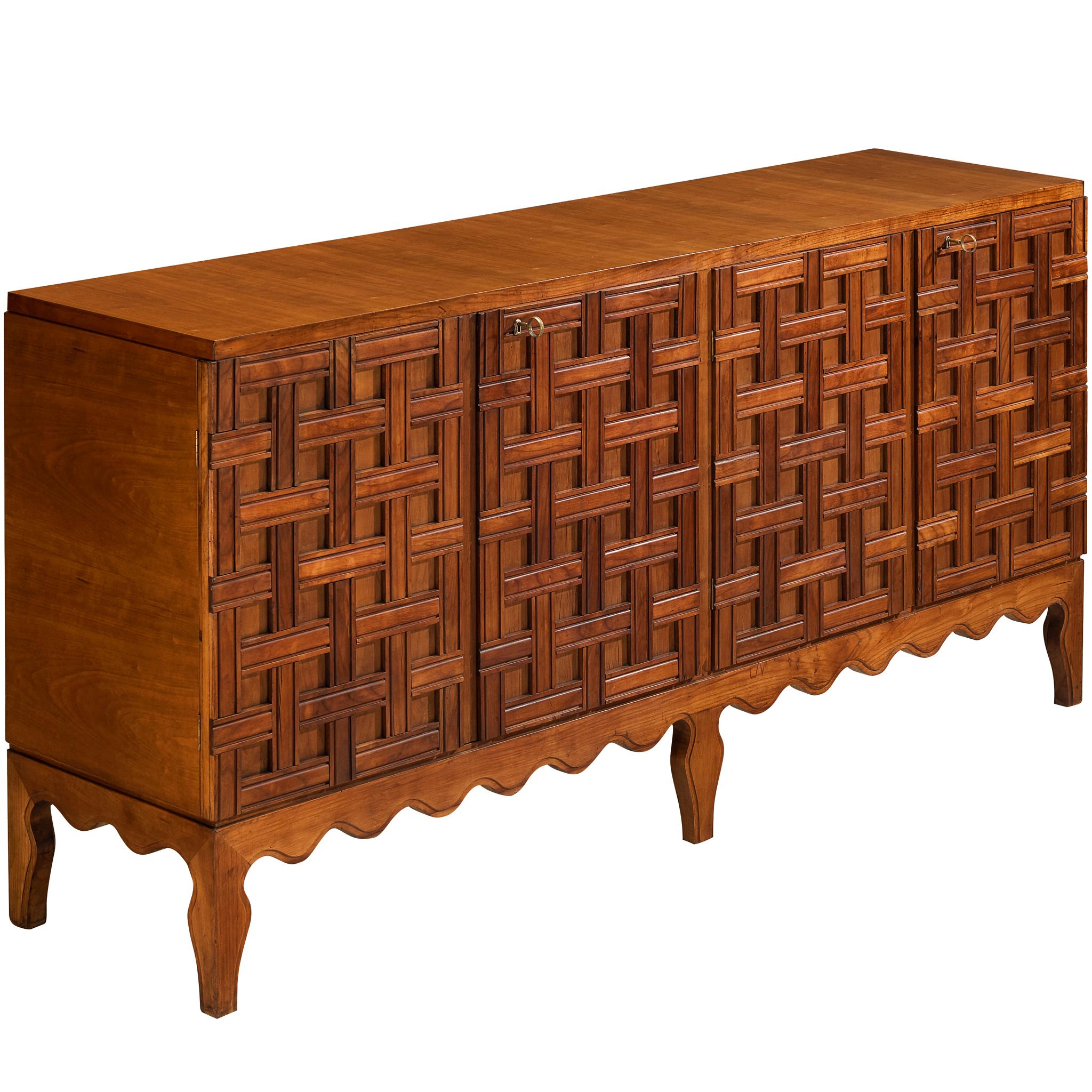 Rara credenza Paolo Buffa in ciliegio in vendita