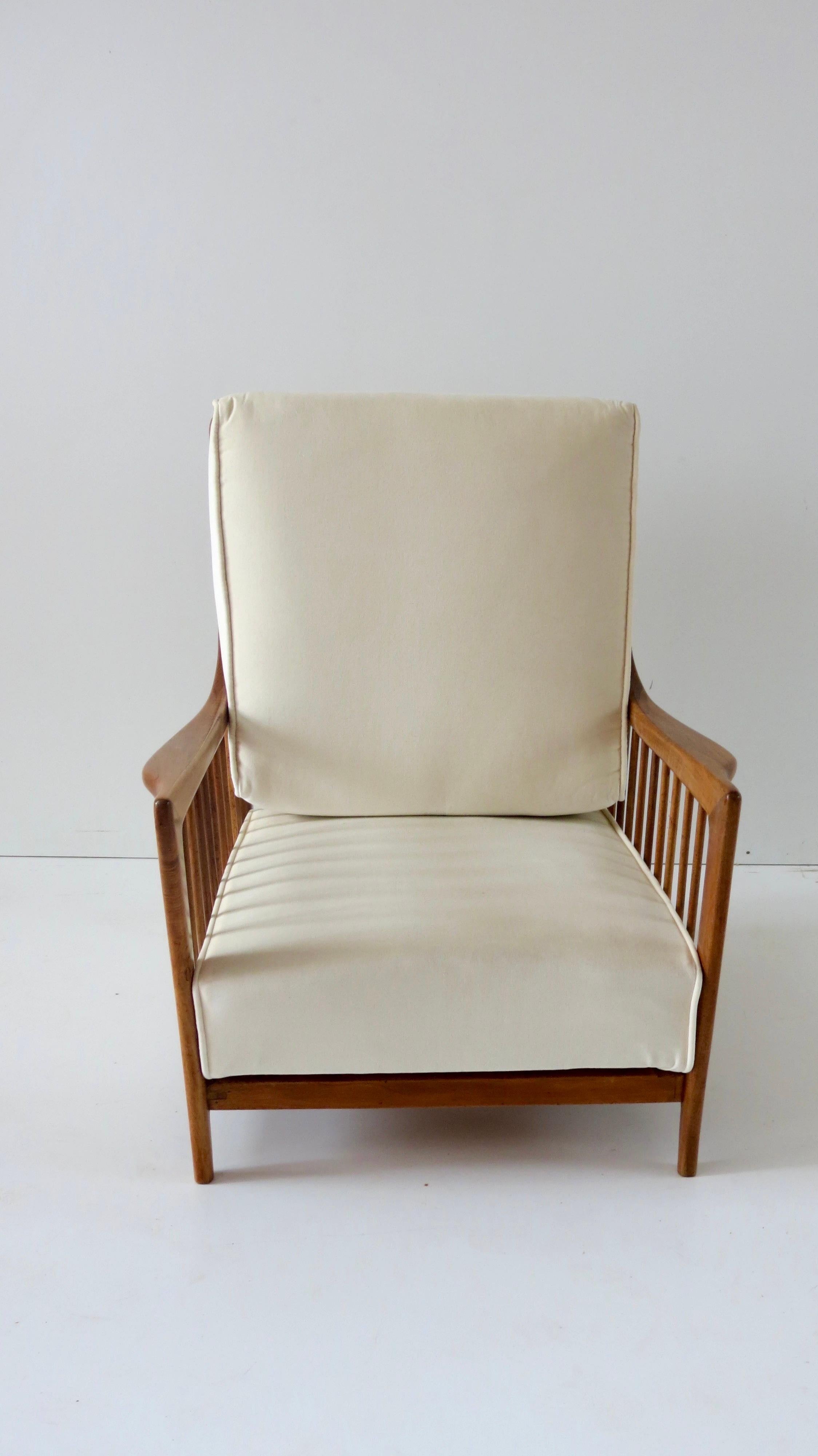 Rare Paolo Buffa White Cherrywood Armchair 118/F, 1950 1