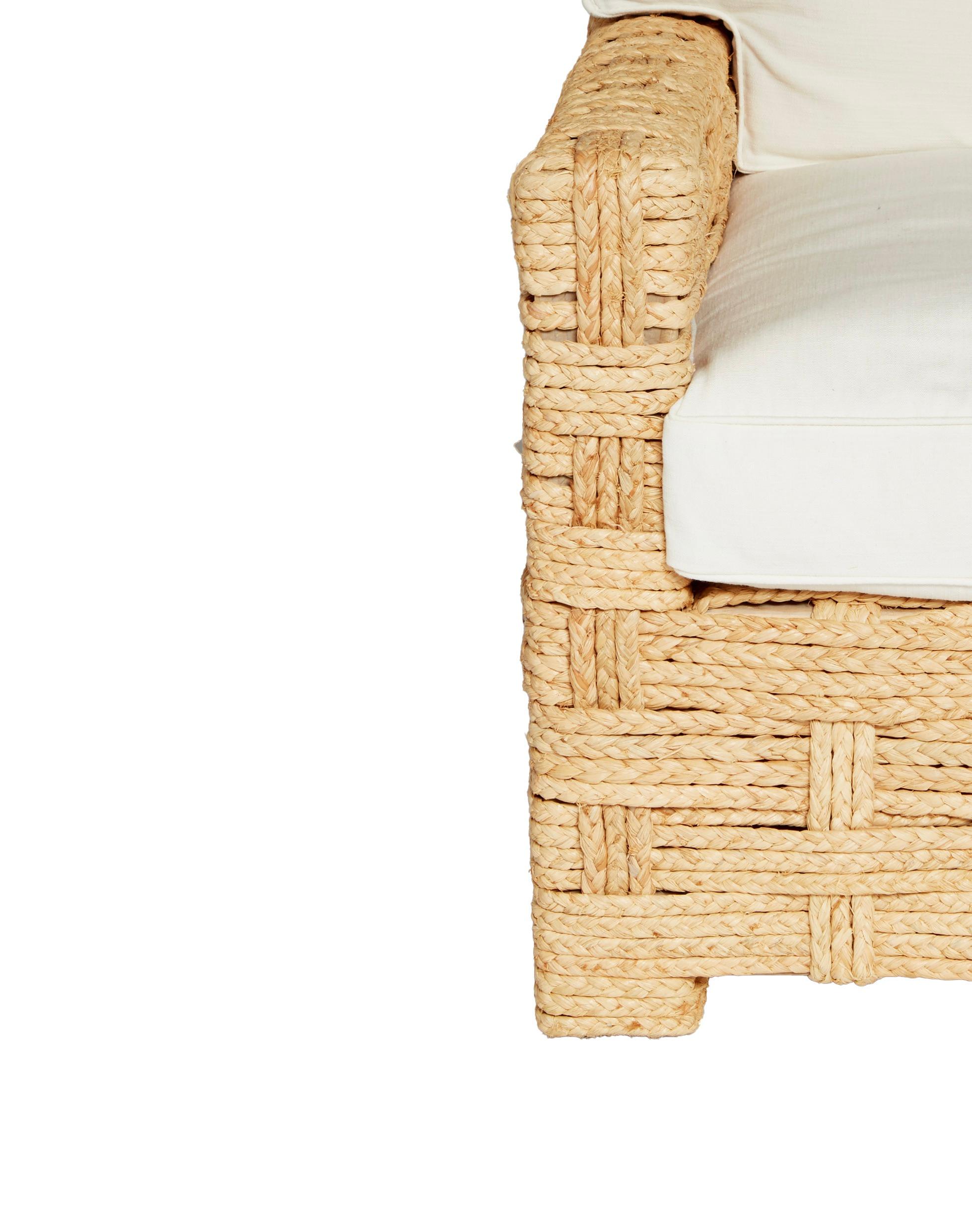 Rafia Rara Pare di poltrone in rafia di Adrien Audoux e Frida Minet in vendita