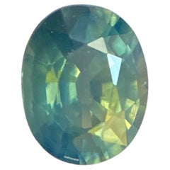 Rare Parti Colour Australia Sapphire 0.61ct Blue Green Yellow Oval Cut