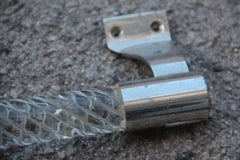 Handle Barovier 1940s Brass Chrome Glass Murano Italian design 1940s