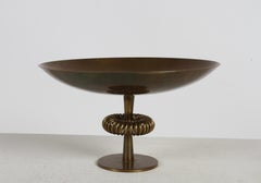 Rare Parzinger Style Brass Compote or Tazza by Buenilum Brass