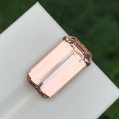 Rare Pastel Pink Color Topaz Emerald Cut Faceted Gemstone from Katlang for Ring