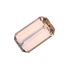 Rare Pastel Pink Color Topaz Emerald Cut Faceted Gemstone from Katlang for Ring
