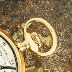 Rare Patek Philippe 18ct Gold Centre Second Keyless Lever Open Face Pocket Watch