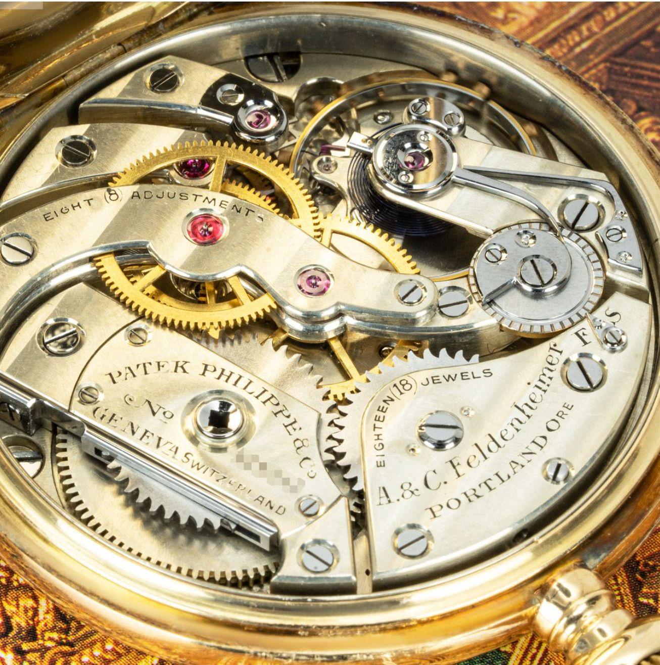Rare Patek Philippe 18ct Gold Centre Second Keyless Lever Open Face ...