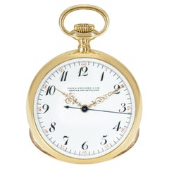 Rare Patek Philippe 18ct Gold Centre Second Keyless Lever Open Face Pocket Watch