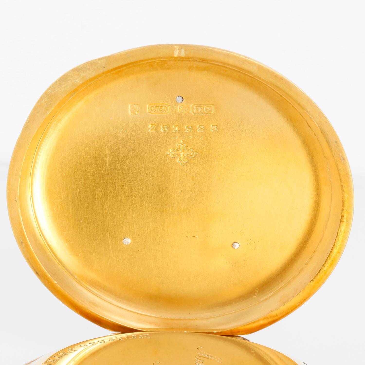 Rare Patek Philippe 18K Yellow Gold Pocket Watch Commemorating The 1936 Berlin O 3